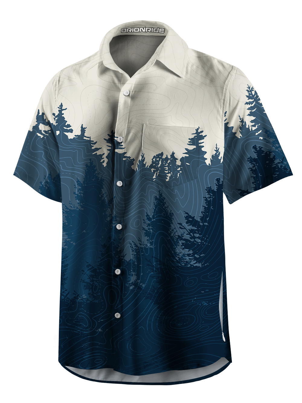 Orionride Night Woods Zipper Pockets Ultra Lightweight Short Sleeves Gravel Shirt