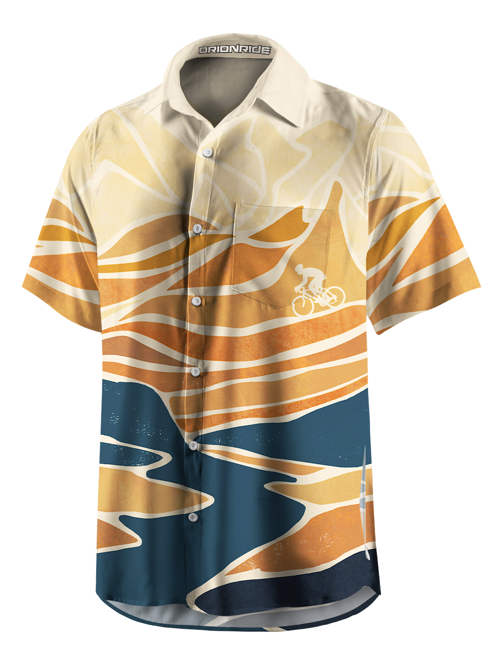 Orionride Golden Pass Zipper Pockets Ultra Lightweight Short Sleeves Gravel Shirt