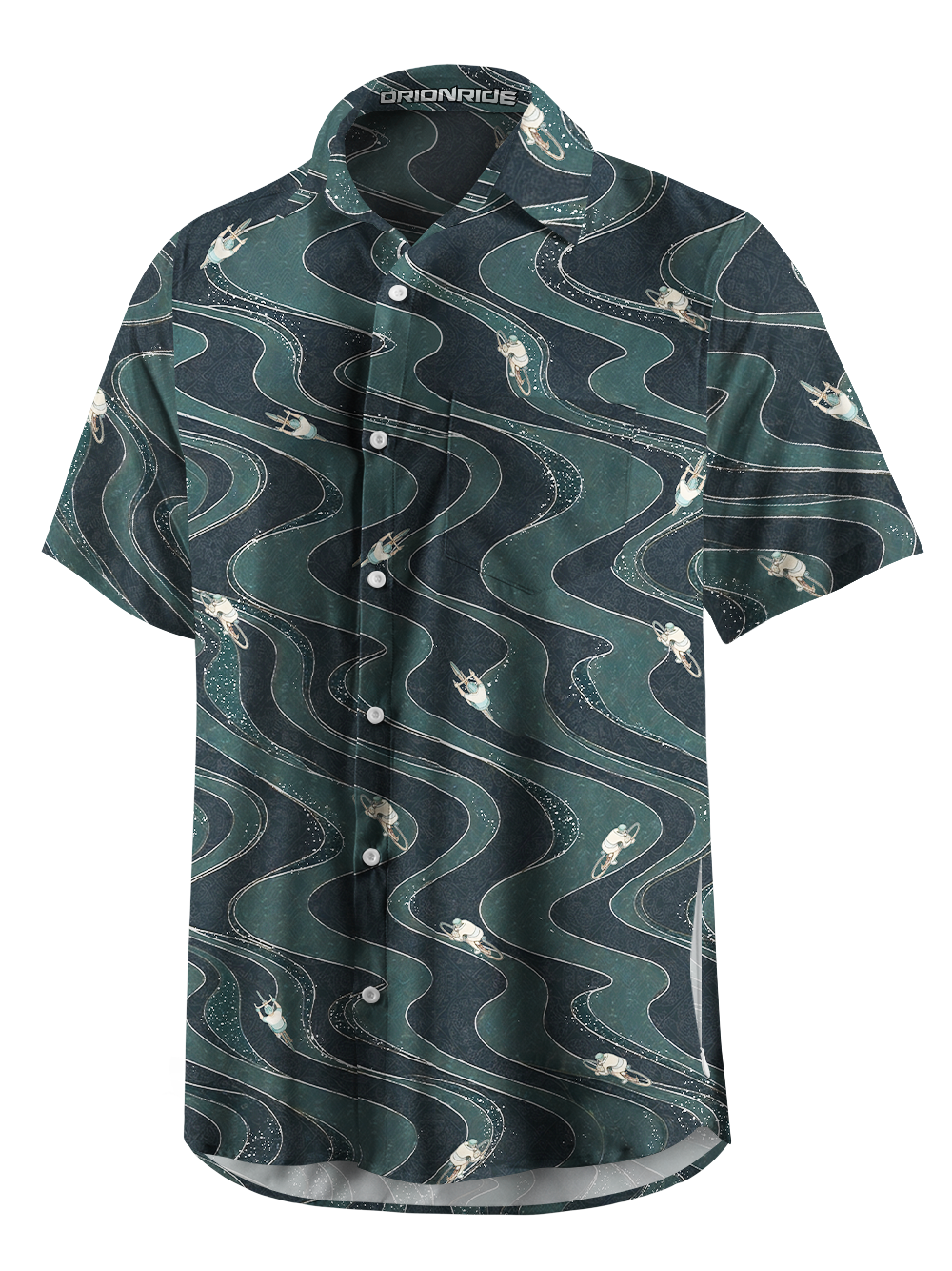 Orionride Wavy Highway Zipper Pockets Ultra Lightweight Short Sleeves Gravel Shirt
