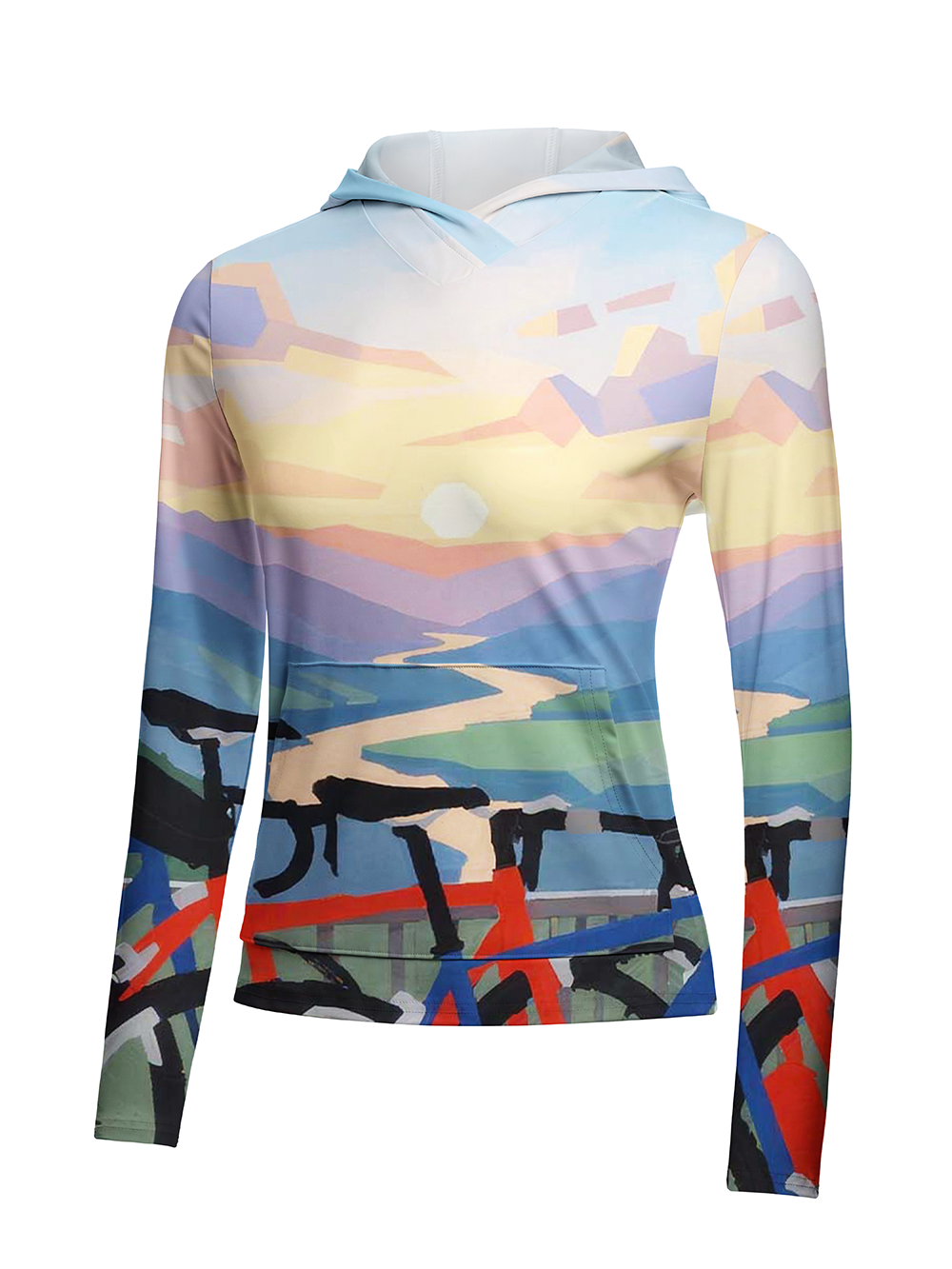 Orionride Free Life Women's Long Sleeve Cycling Hoodie Shirt