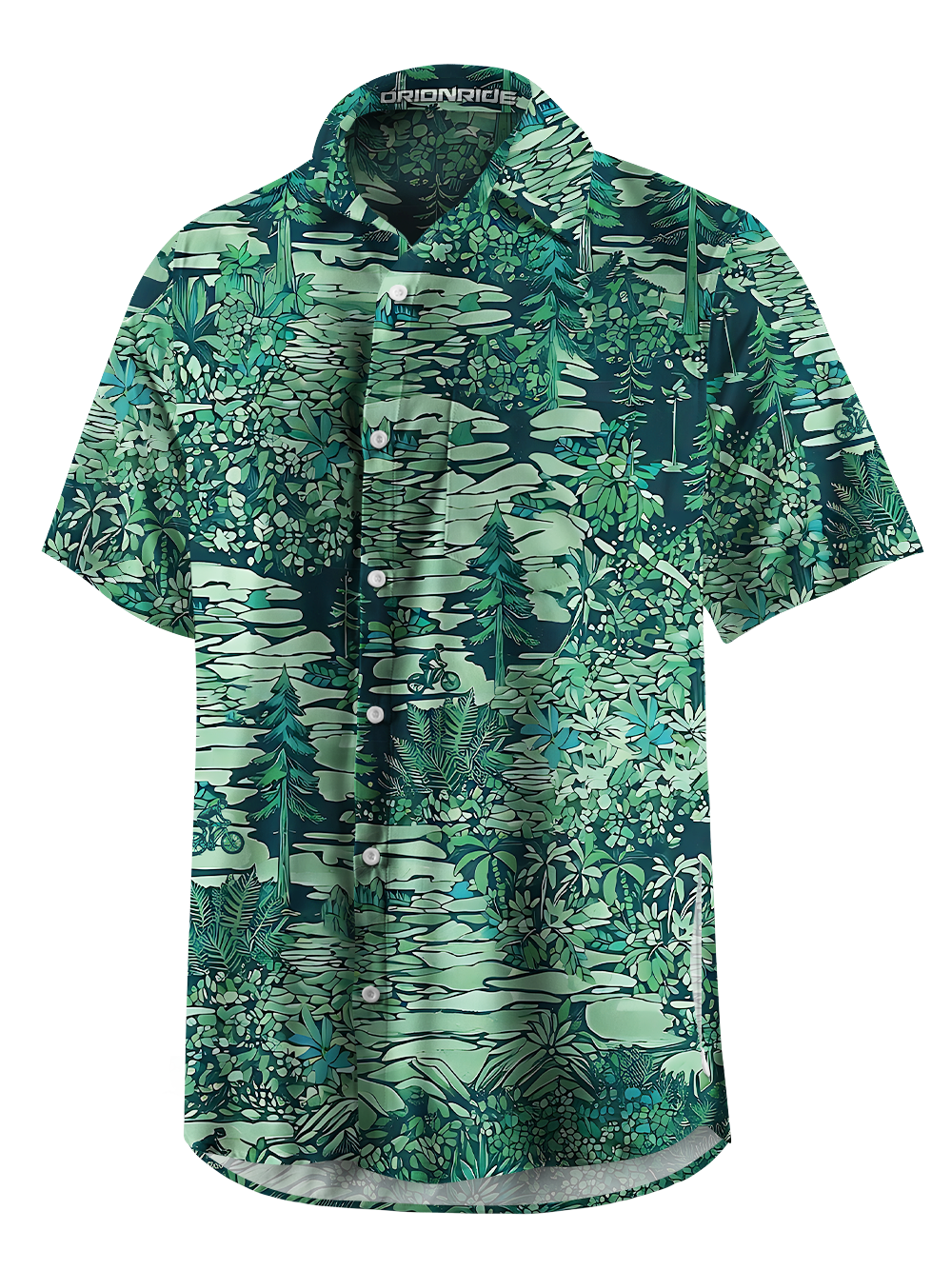 Orionride Wandering Through The Woods Zipper Pockets Ultra Lightweight Short Sleeves Gravel Shirt