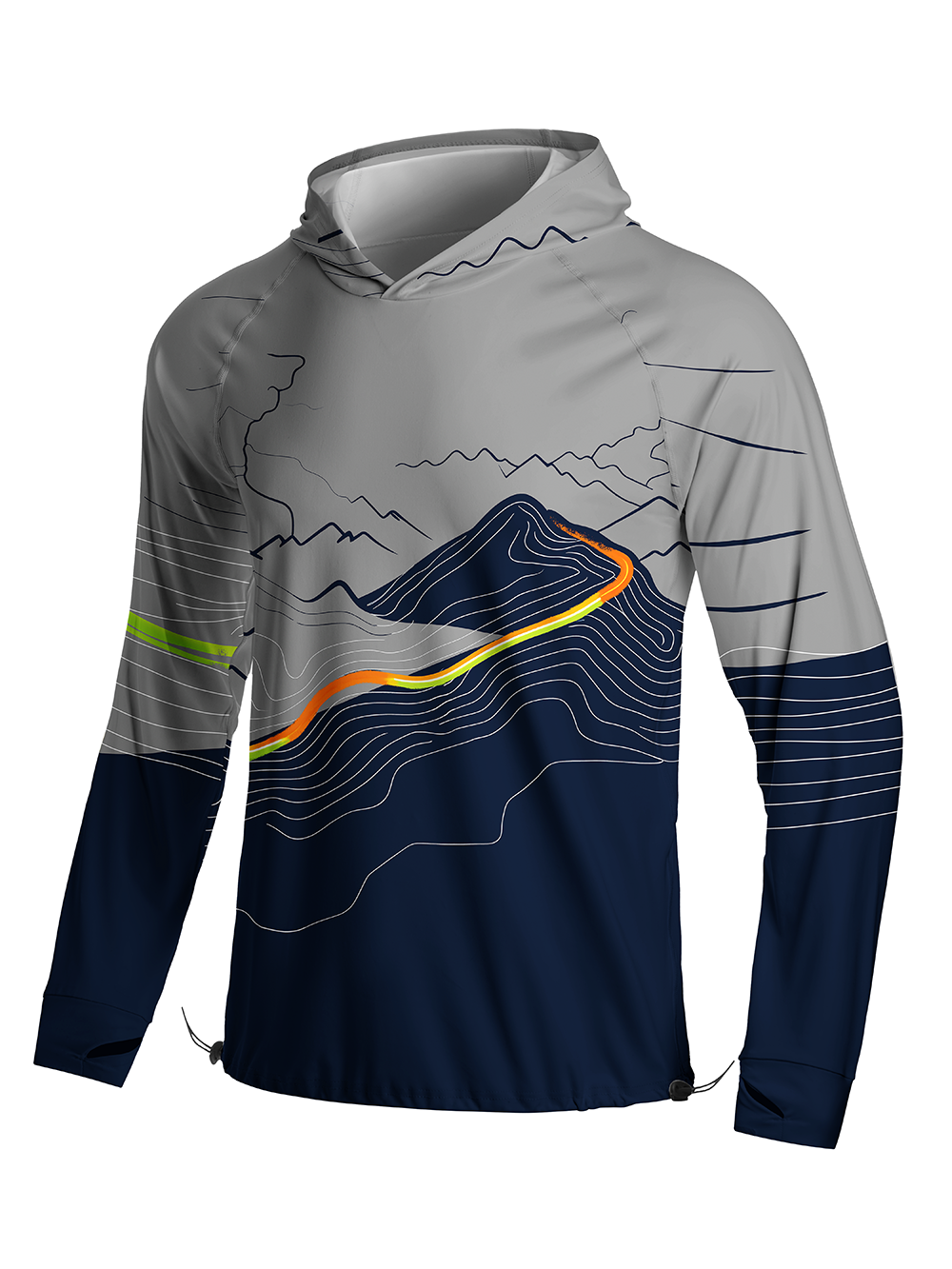 Orionride The Road To The Summit  Long Sleeve Cycling Hoodie Shirt