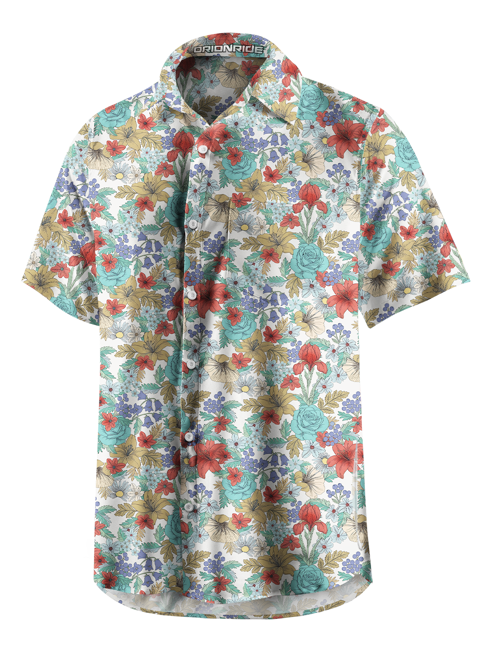 Orionride Art Garden Zipper Pockets Ultra Lightweight Short Sleeves Gravel Shirt