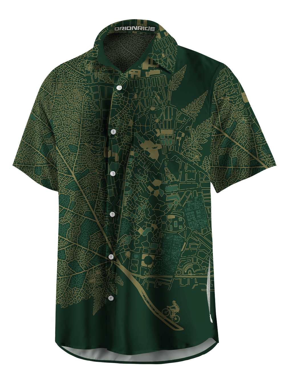 Orionride Leaf City Ride Zipper Pockets Ultra Lightweight Short Sleeves Gravel Shirt