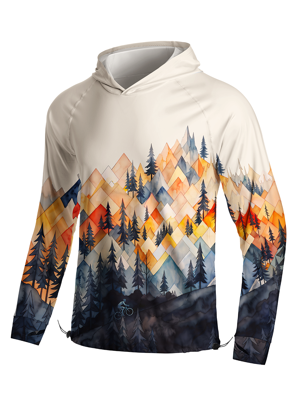 Orionride Diamond Mountain Ride Long Sleeve Cycling Hoodie Shirt