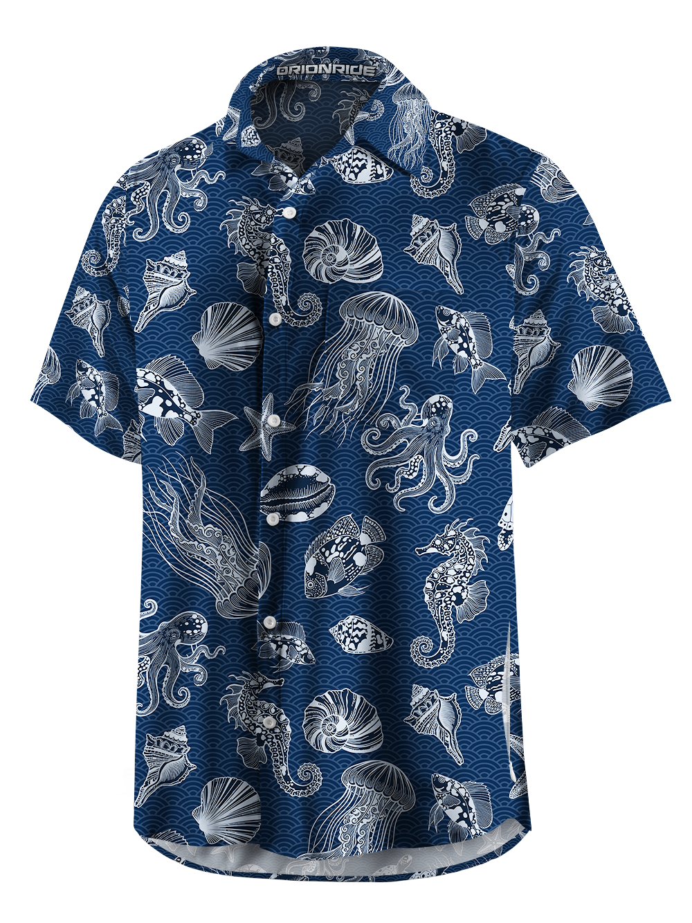 Orionride Ocean Dream Zipper Pockets Ultra Lightweight Short Sleeves Gravel Shirt