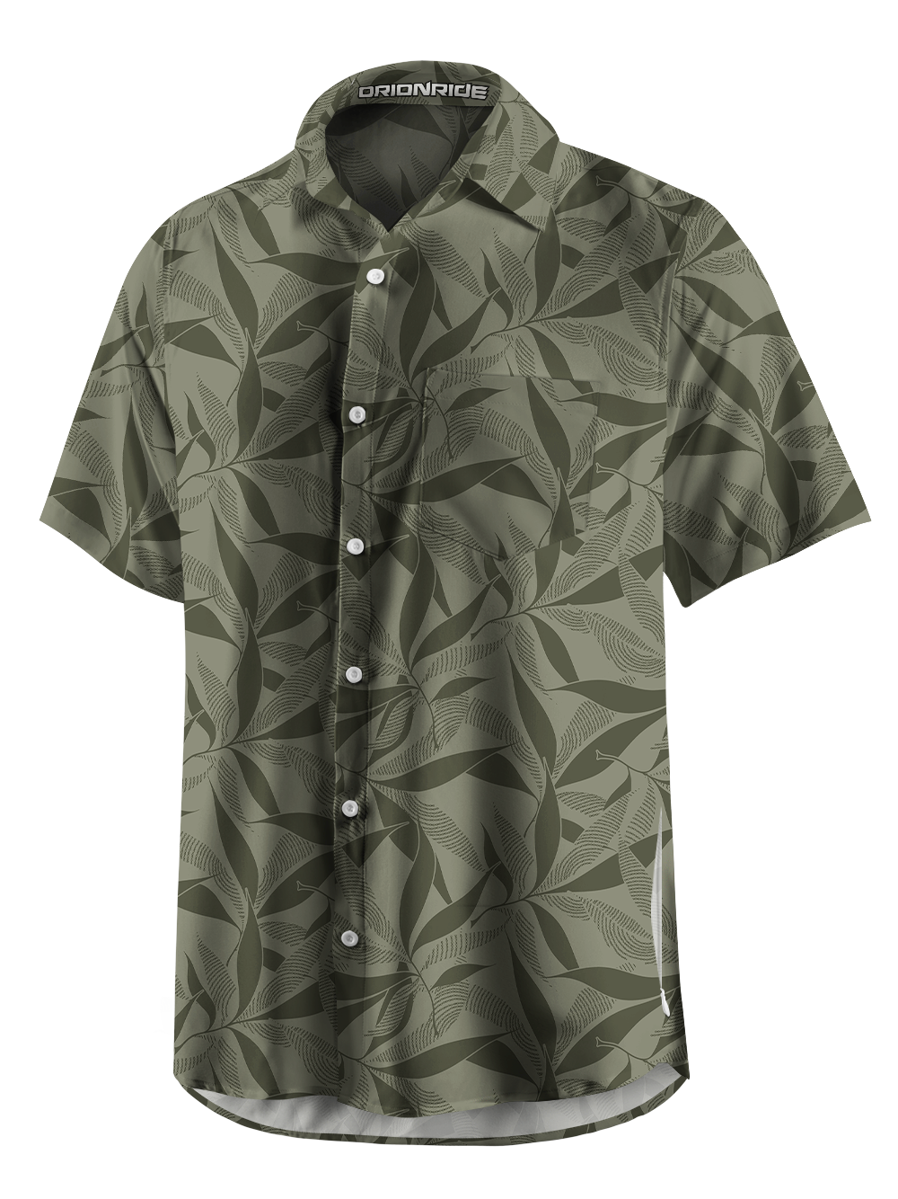Orionride Leaf Vein Chain Zipper Pockets Ultra Lightweight Short Sleeves Gravel Shirt