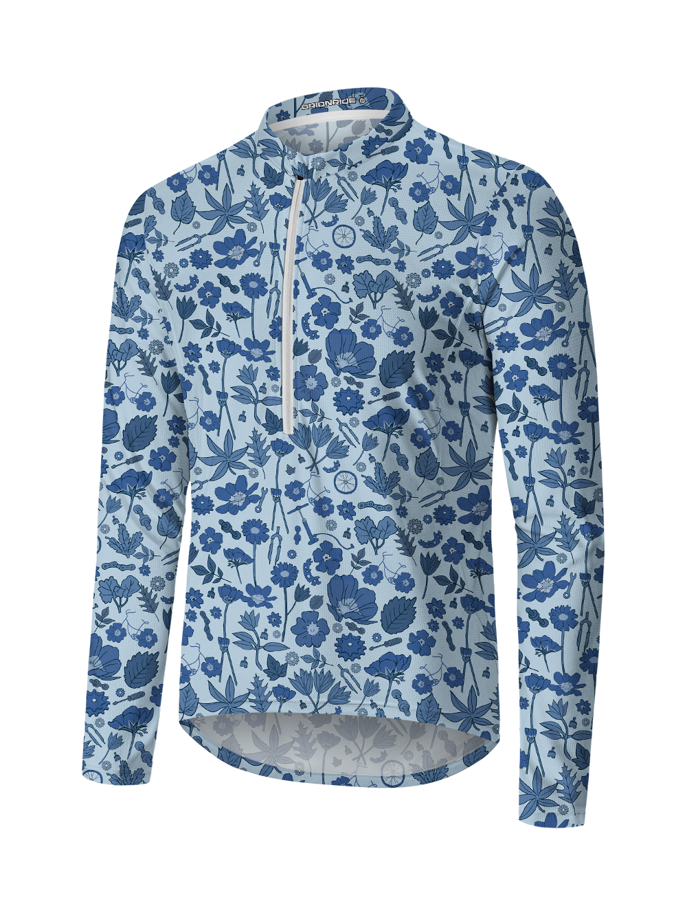 Orionride Garden Path Long Sleeve Half Zipper Mountain Bike Jersey