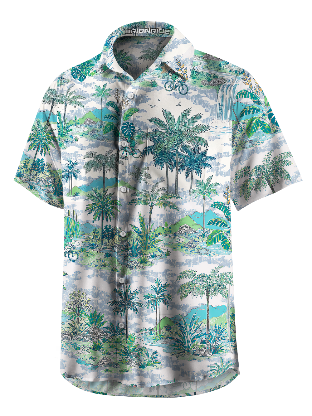 Orionride Floating Oasis Zipper Pockets Ultra Lightweight Short Sleeves Gravel Shirt