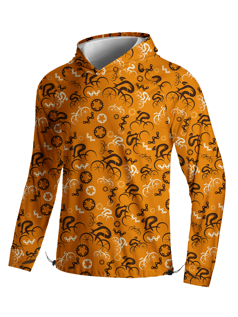 Orionride Abstract Cyclist Long Sleeve Cycling Hoodie Shirt