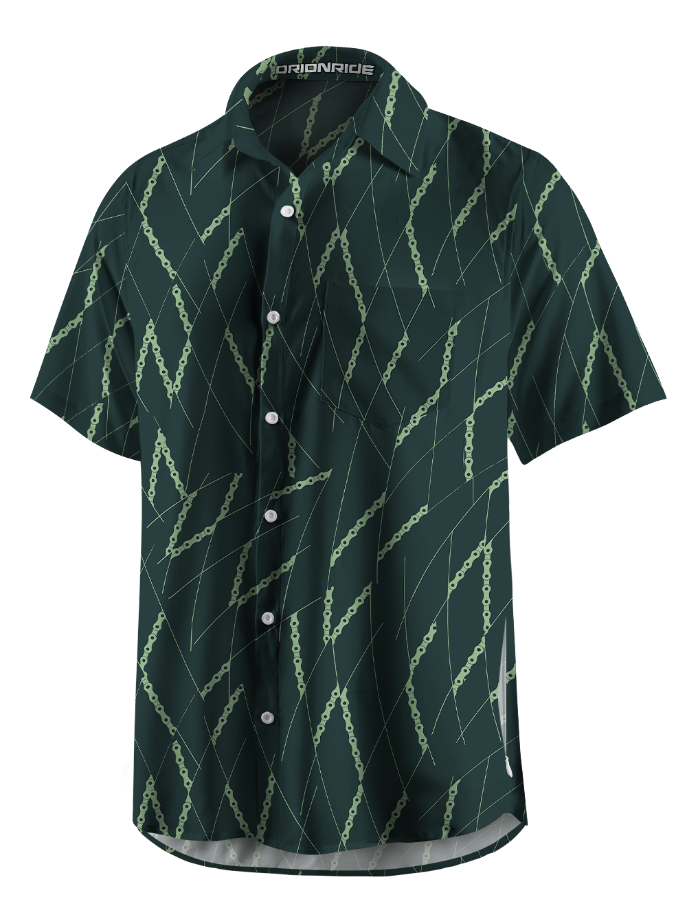 Orionride Linear Chain Zipper Pockets Ultra Lightweight Short Sleeves Gravel Shirt