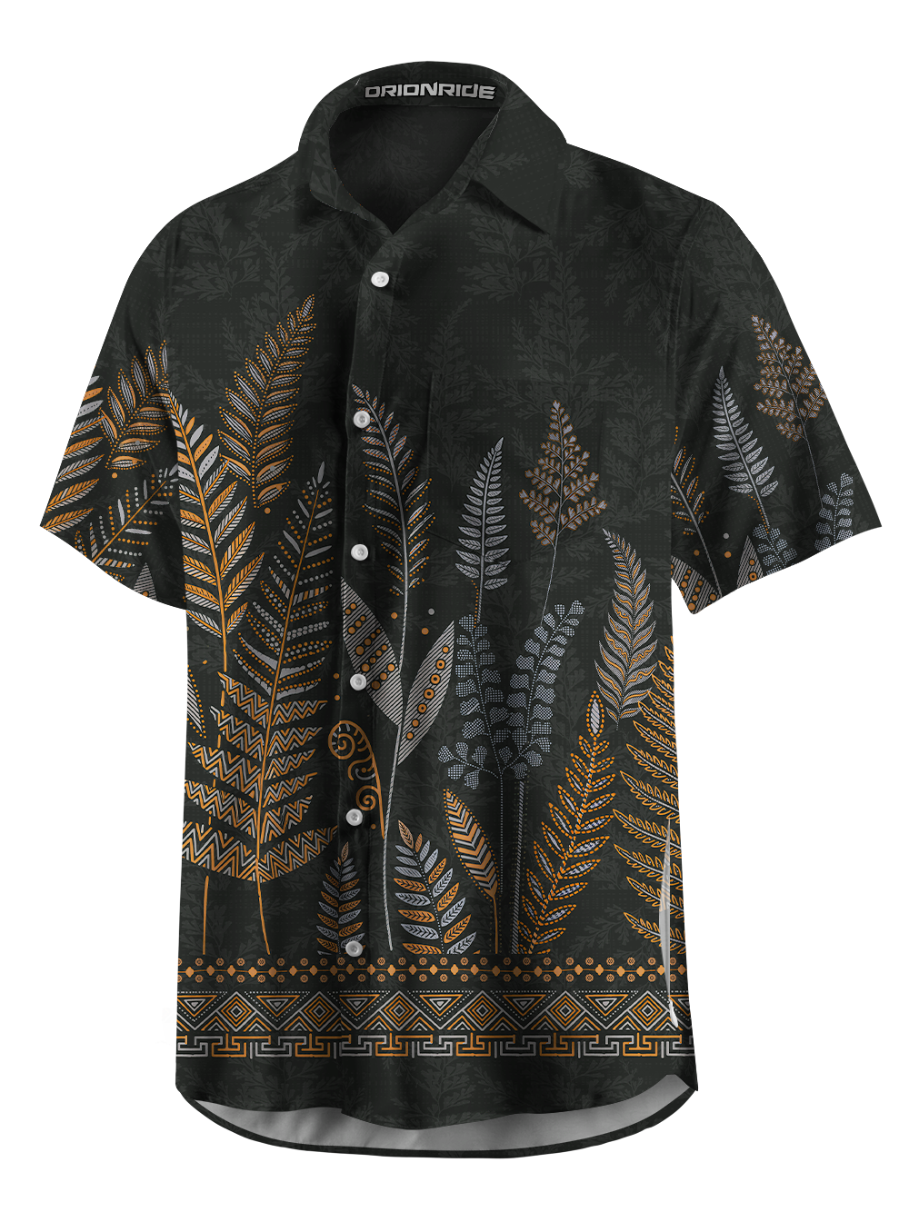 Orionride Night Fern Weave Zipper Pockets Ultra Lightweight Short Sleeves Gravel Shirt