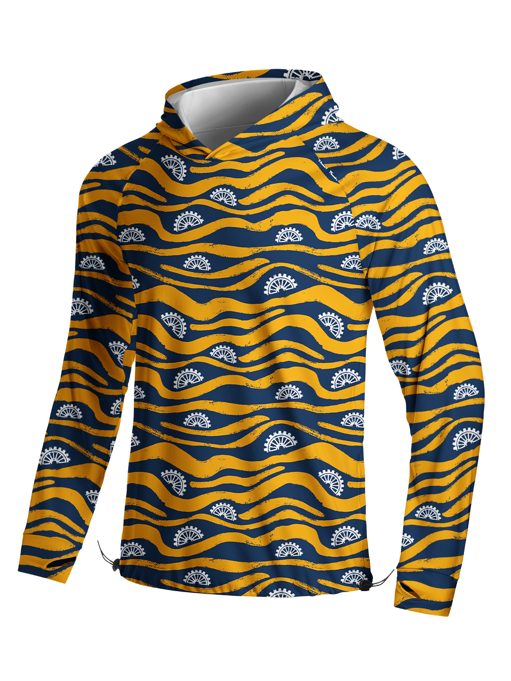 Orionride Gear Contour Lines Long Sleeve Cycling Hoodie Shirt