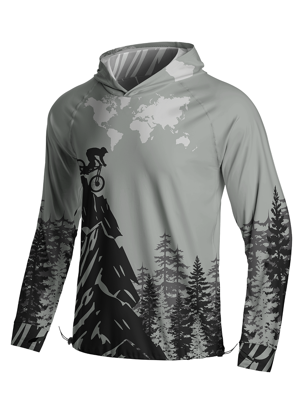 Orionride Downhill Sprint Long Sleeve Cycling Hoodie Shirt