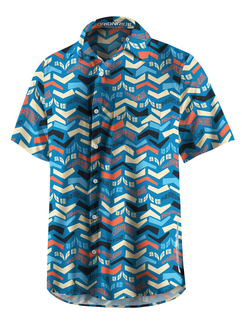 Orionride Zigzag Weave Zipper Pockets Ultra Lightweight Short Sleeves Gravel Shirt
