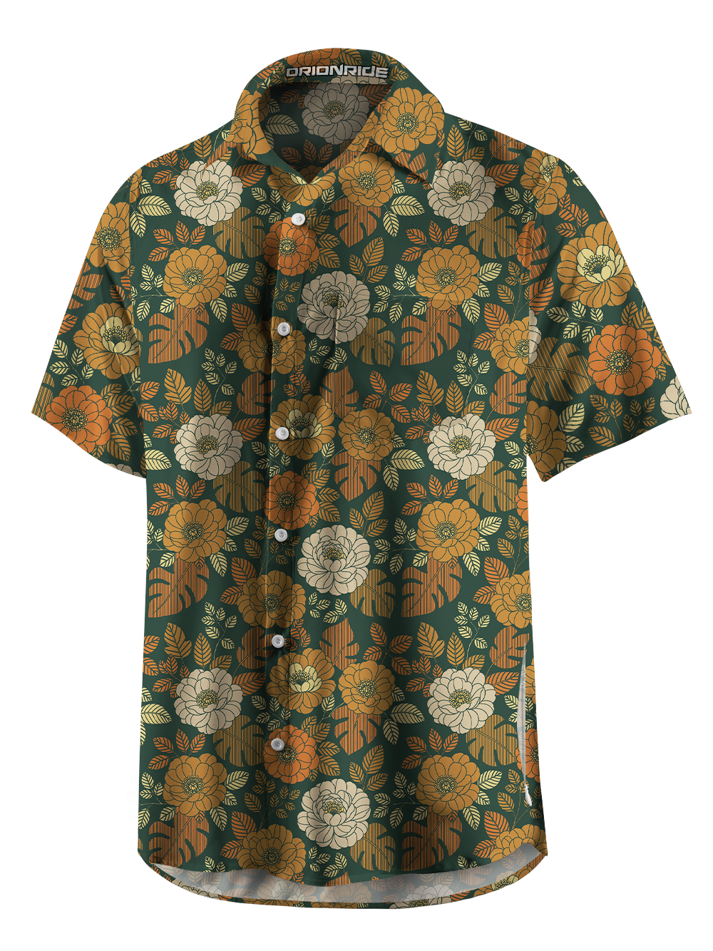 Orionride Midnight Petal Zipper Pockets Ultra Lightweight Short Sleeves Gravel Shirt