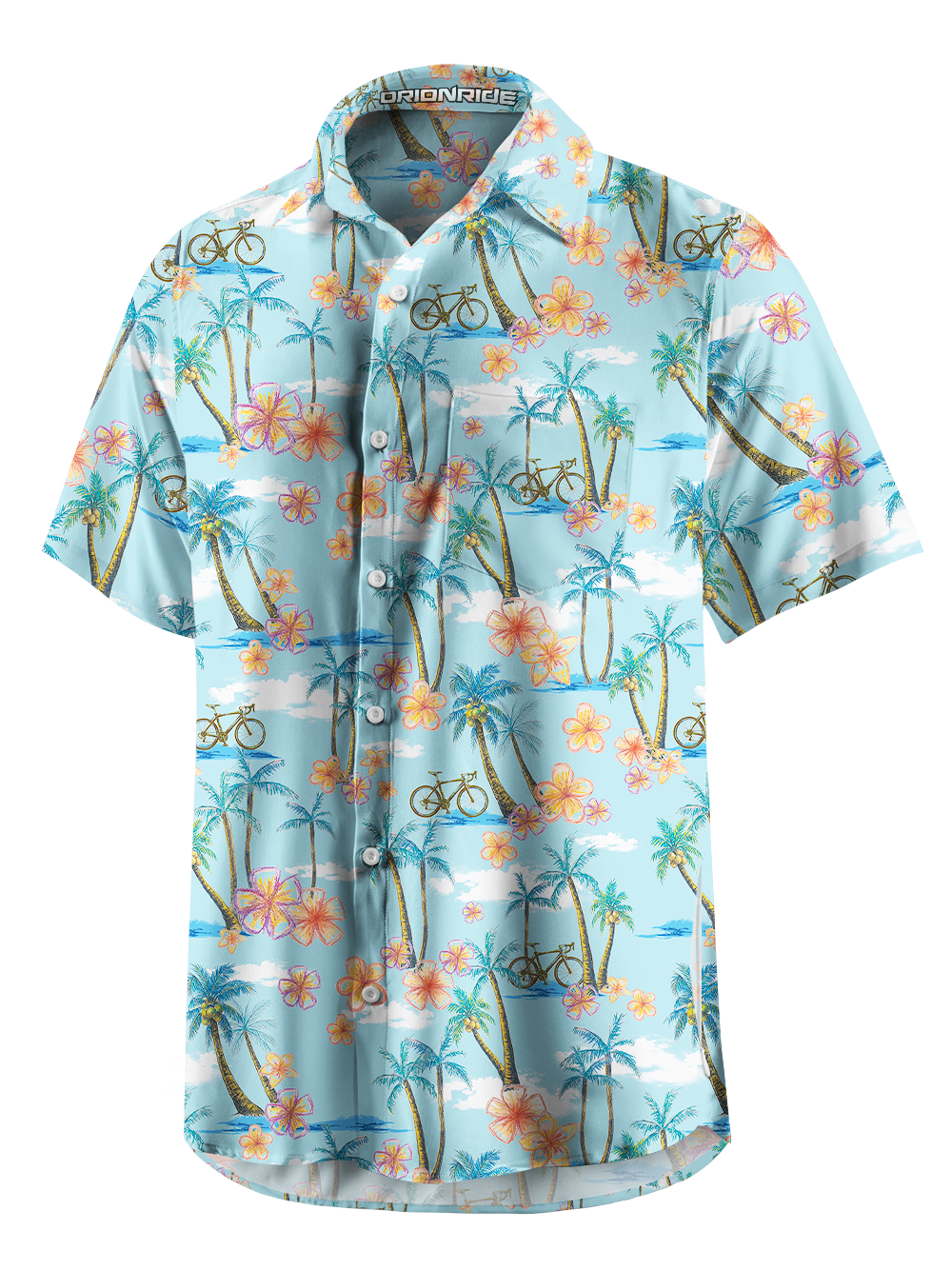 Orionride Passionate Beach Zipper Pockets Ultra Lightweight Short Sleeves Gravel Shirt
