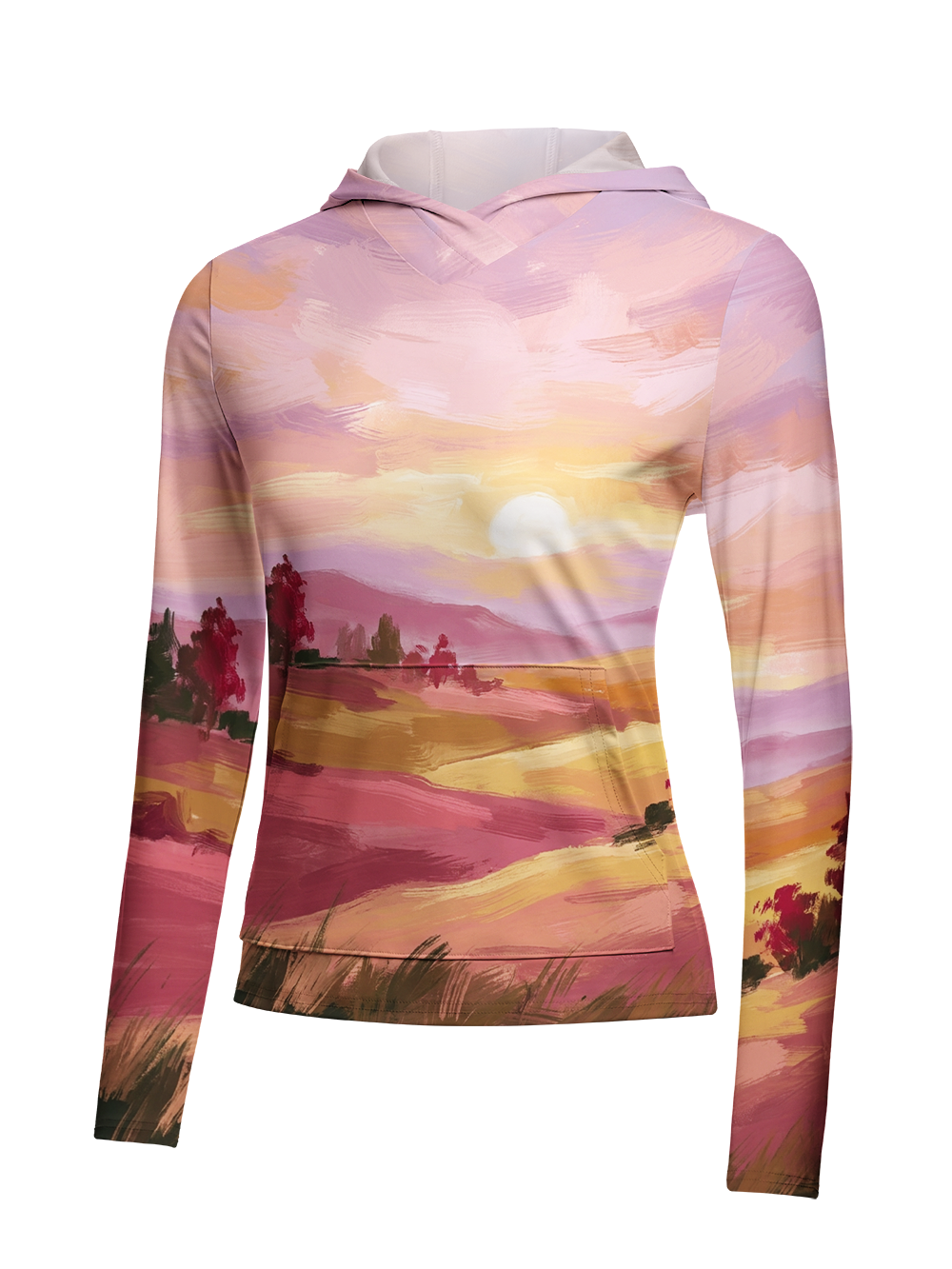 Orionride Twilight Field Women's Long Sleeve Cycling Hoodie Shirt
