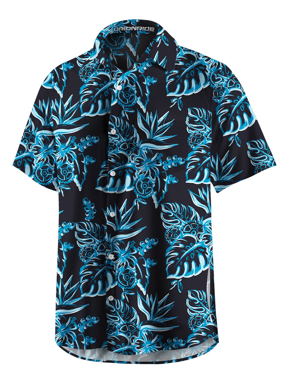 Orionride Tropical Rainforest Zipper Pockets Ultra Lightweight Short Sleeves Gravel Shirt