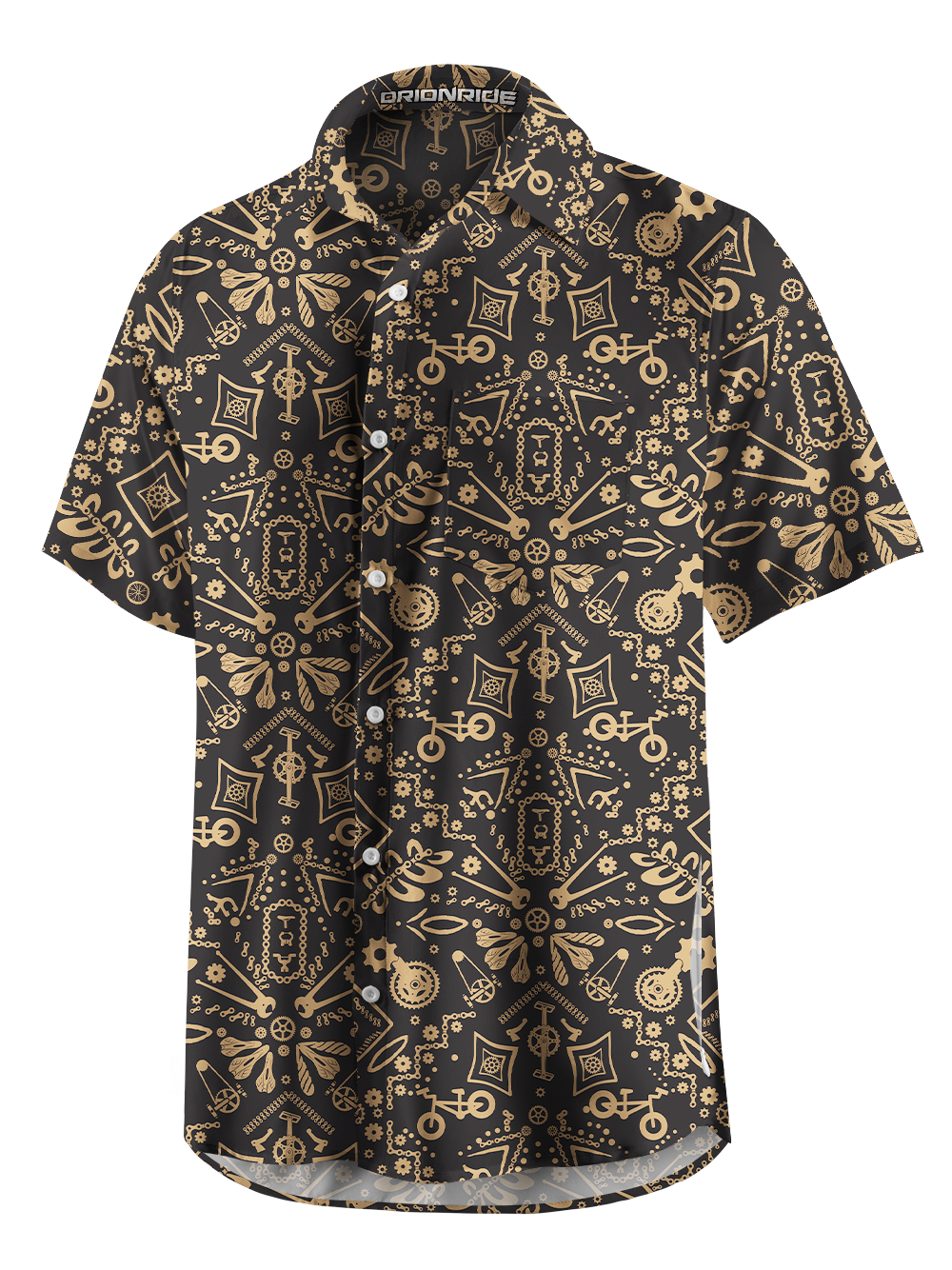 Orionride Golden Parts Zipper Pockets Ultra Lightweight Short Sleeves Gravel Shirt