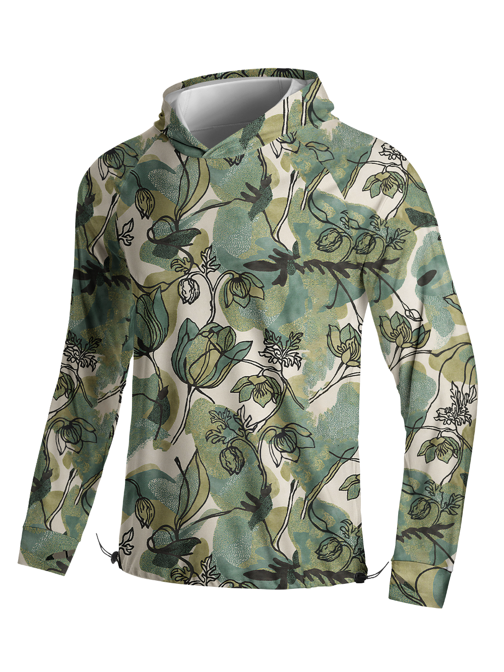 Orionride Boho Bloom Long Sleeve Cycling Hoodie Shirt
