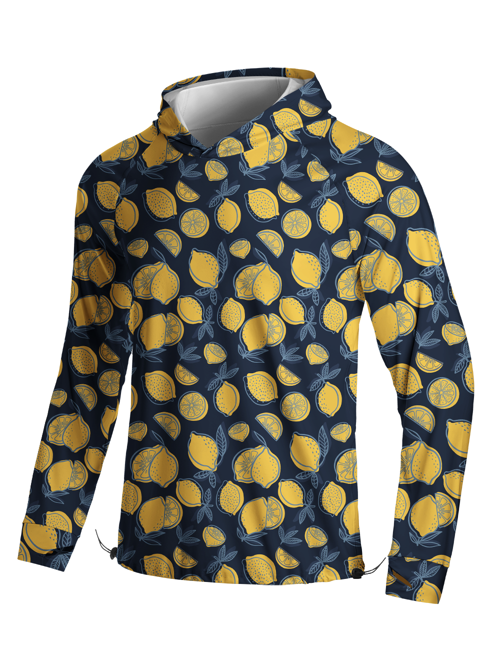 Orionride Lemon Night Long Sleeve Cycling Hoodie Shirt