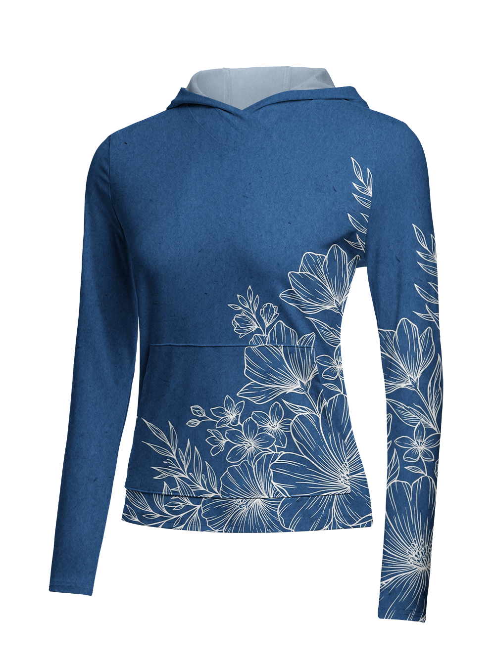 Orionride Calm Flowers Women's Long Sleeve Cycling Hoodie Shirt