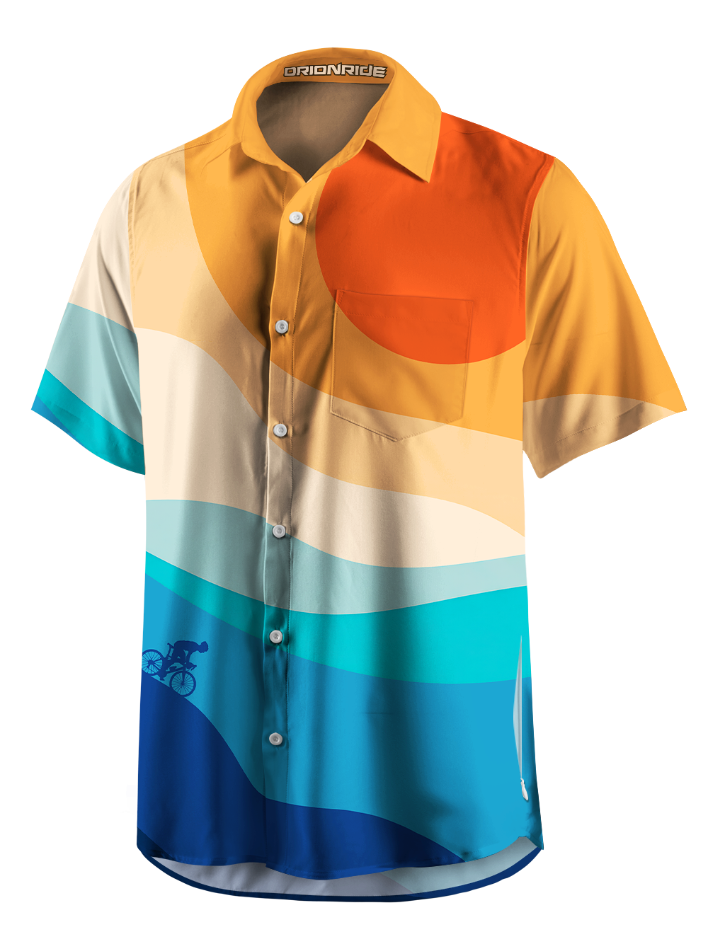 Orionride Wave Ride Zipper Pockets Ultra Lightweight Short Sleeves Gravel Shirt