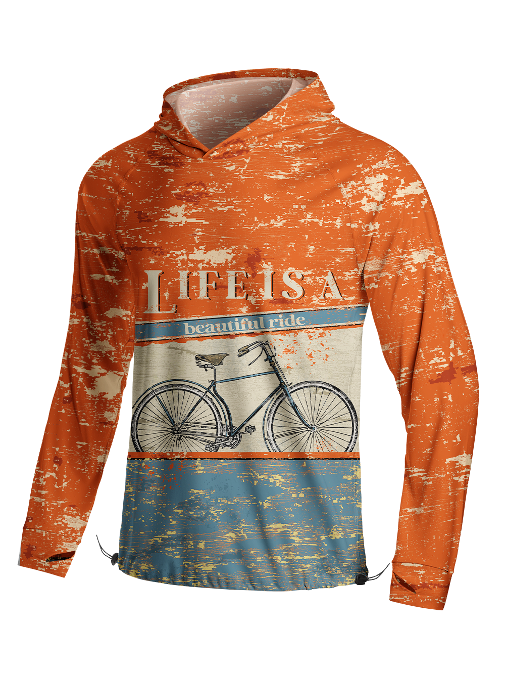 Orionride Beautiful Ride Long Sleeve Cycling Hoodie Shirt