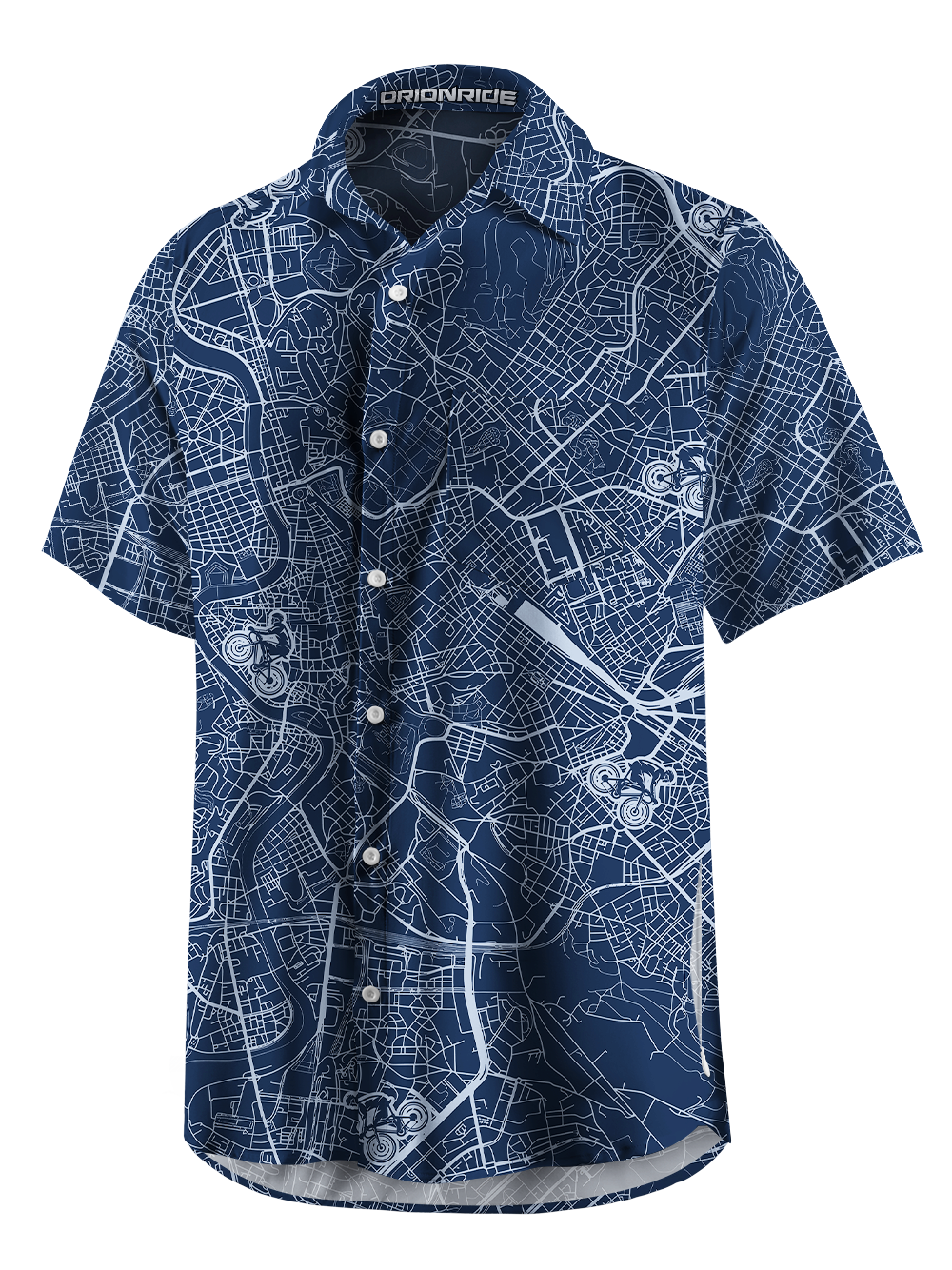 Orionride Urban Intersections Zipper Pockets Ultra Lightweight Short Sleeves Gravel Shirt