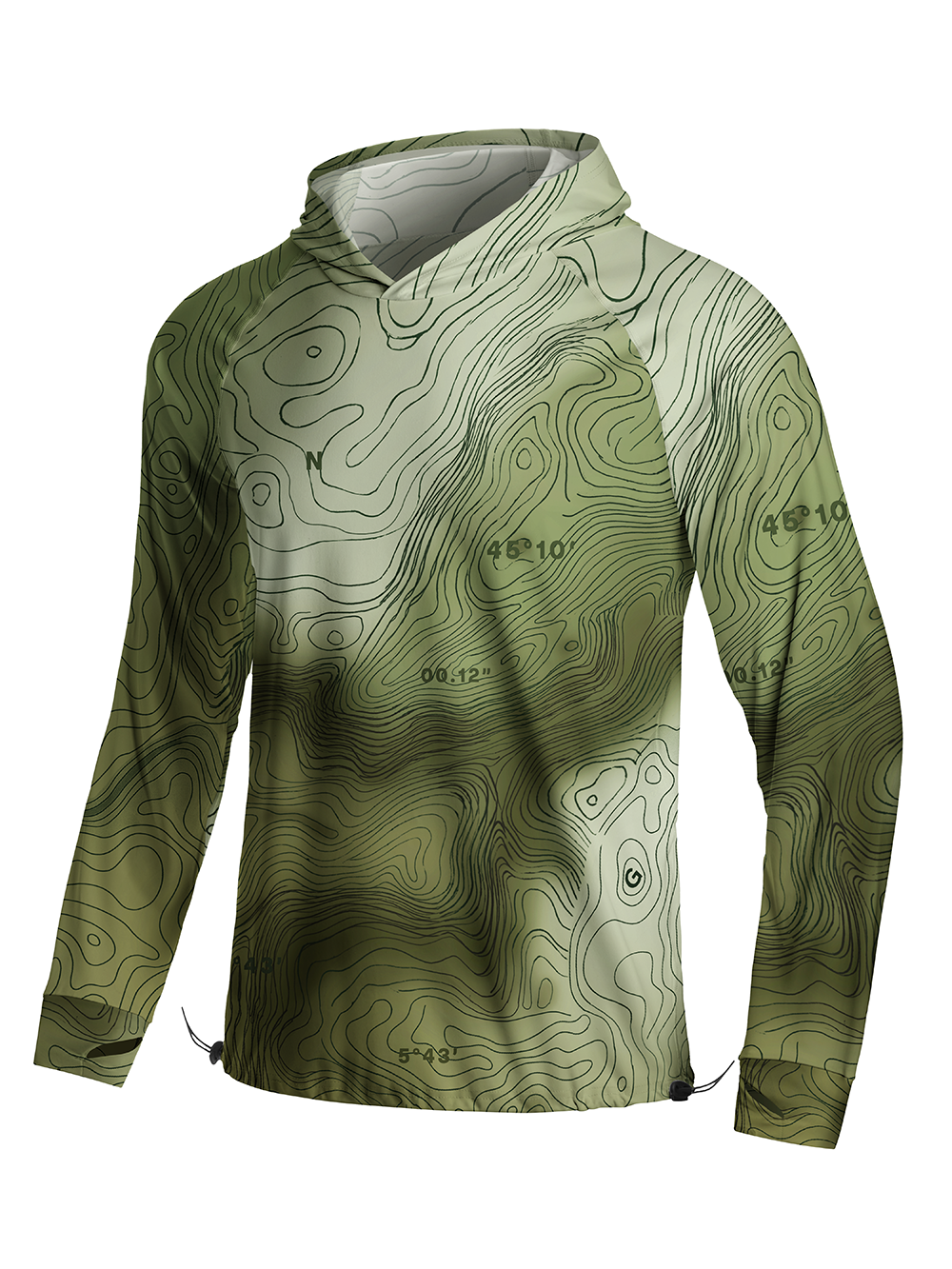 Orionride Outdoor Contours Long Sleeve Cycling Hoodie Shirt