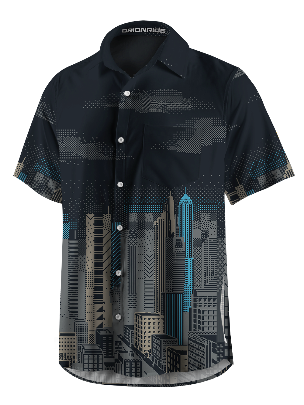 Orionride Towering Towers Zipper Pockets Ultra Lightweight Short Sleeves Gravel Shirt