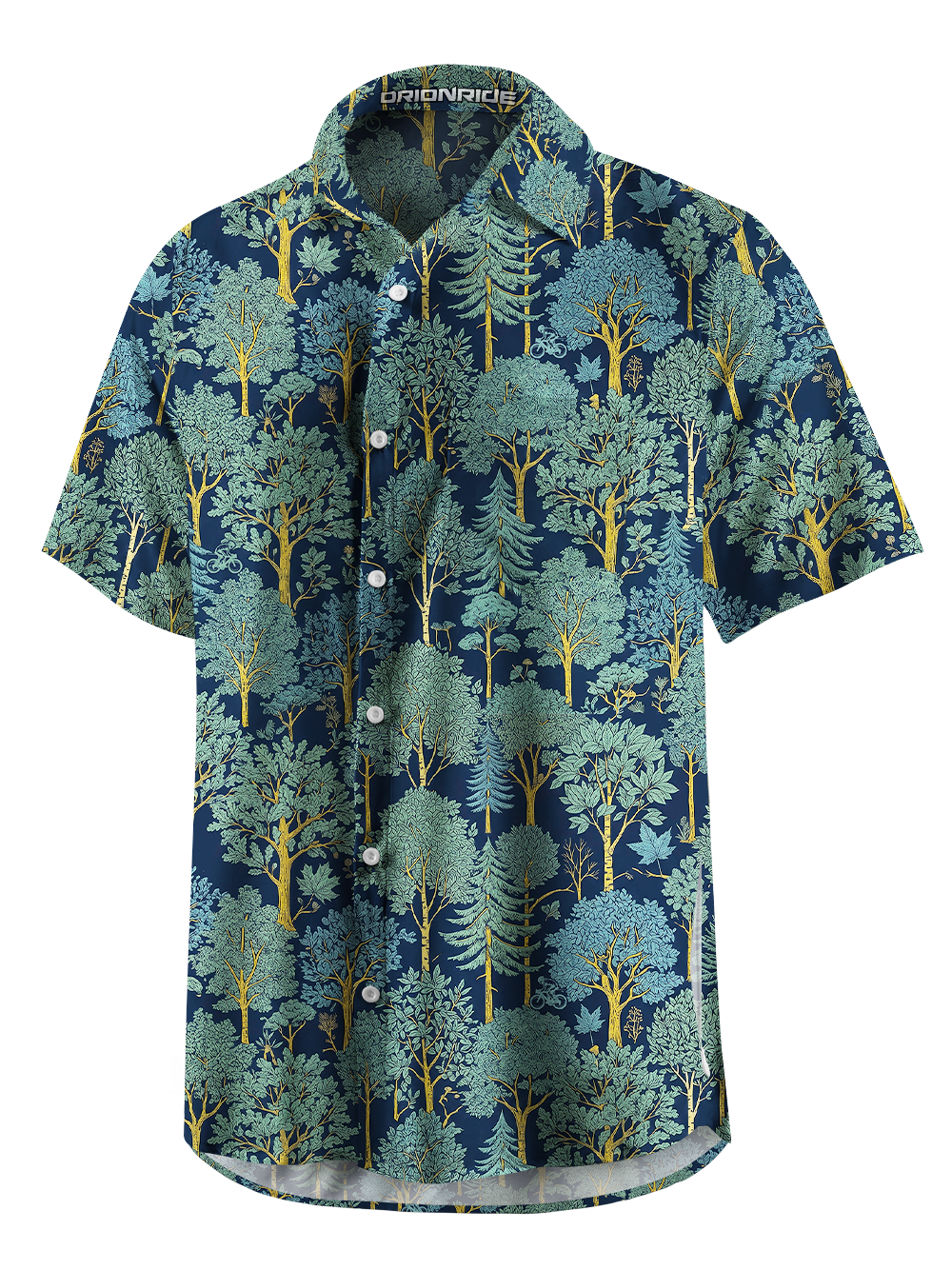 Orionride Deciduous Trees Zipper Pockets Ultra Lightweight Short Sleeves Gravel Shirt