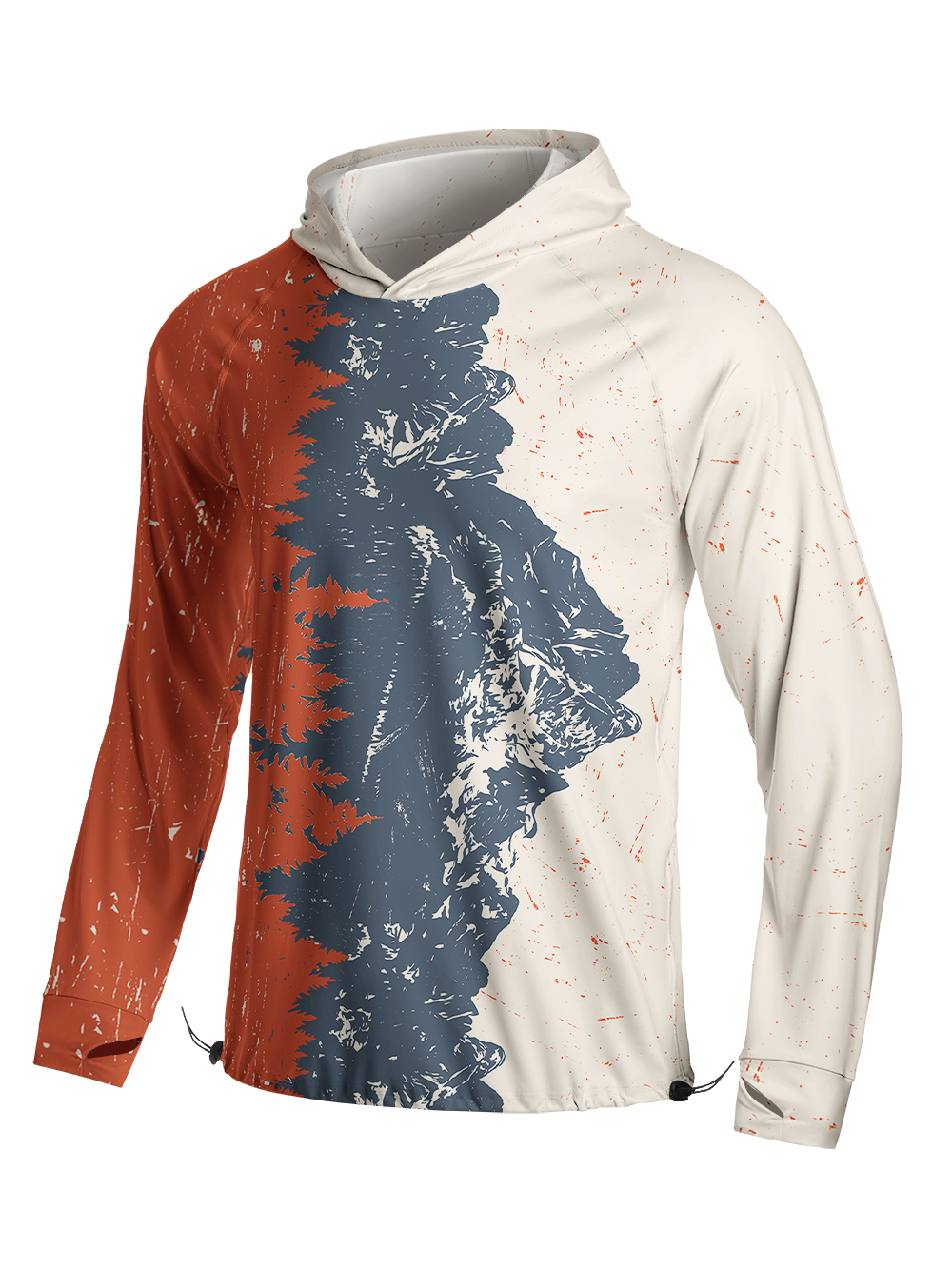 Orionride Mountain Reflection Long Sleeve Cycling Hoodie Shirt