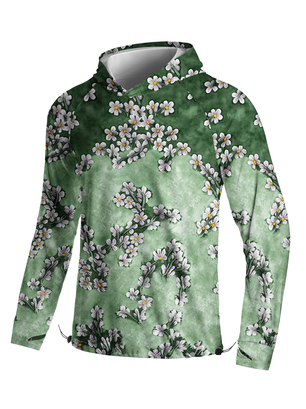 Orionride Dye Flower Long Sleeve Cycling Hoodie Shirt