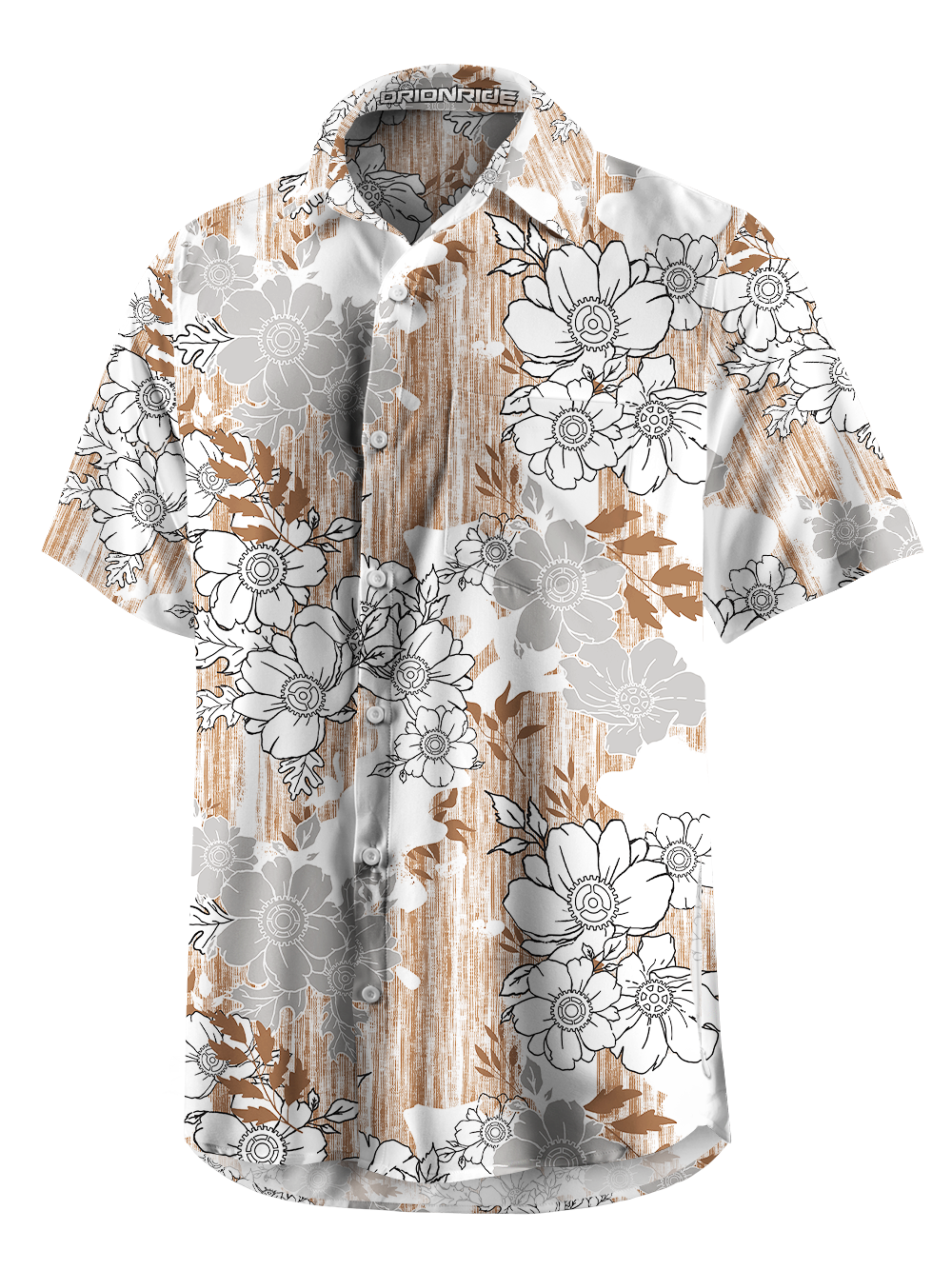 Orionride Gear Flower Stamen Zipper Pockets Ultra Lightweight Short Sleeves Gravel Shirt