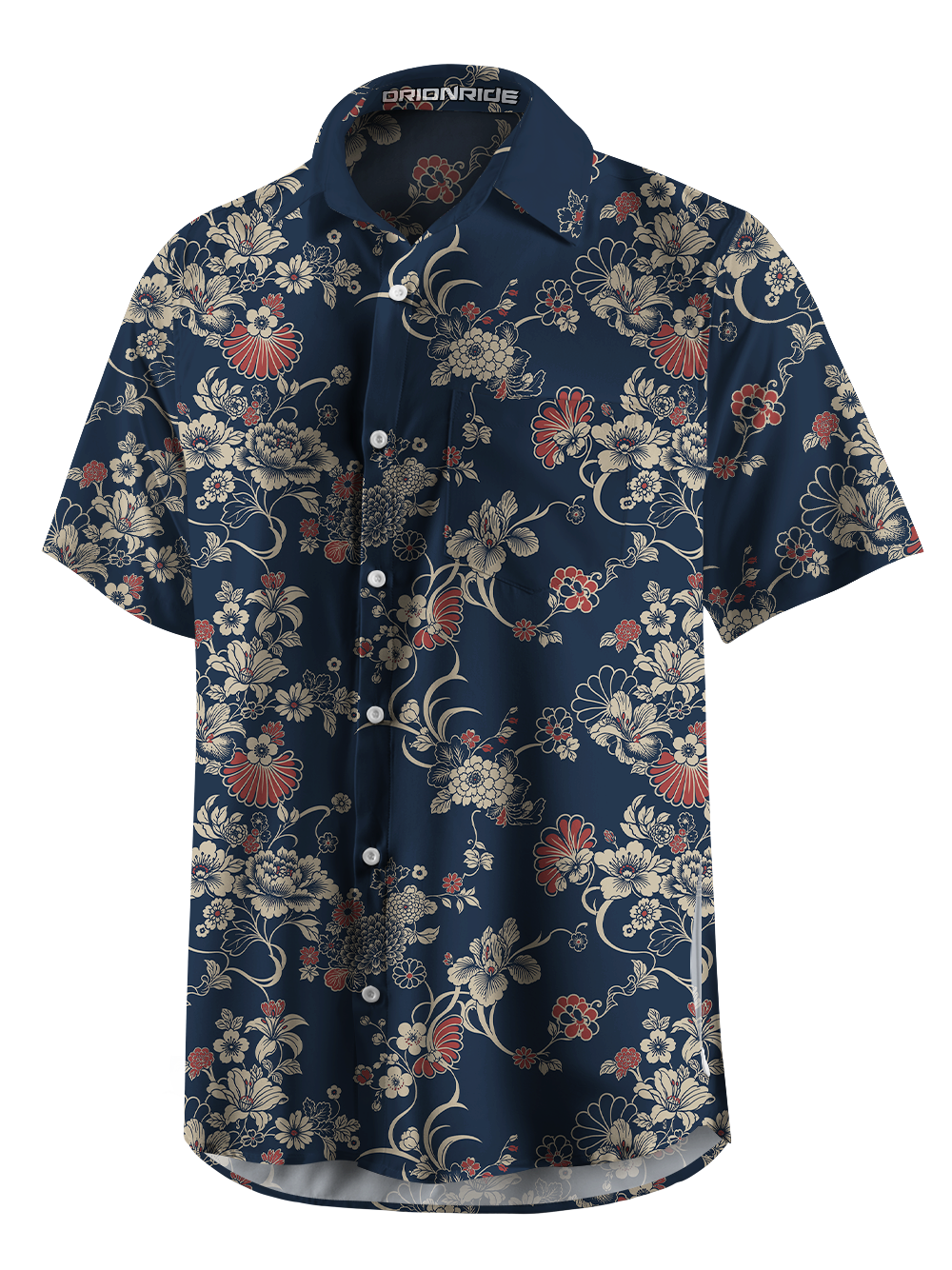 Orionride Dark Garden Zipper Pockets Ultra Lightweight Short Sleeves Gravel Shirt