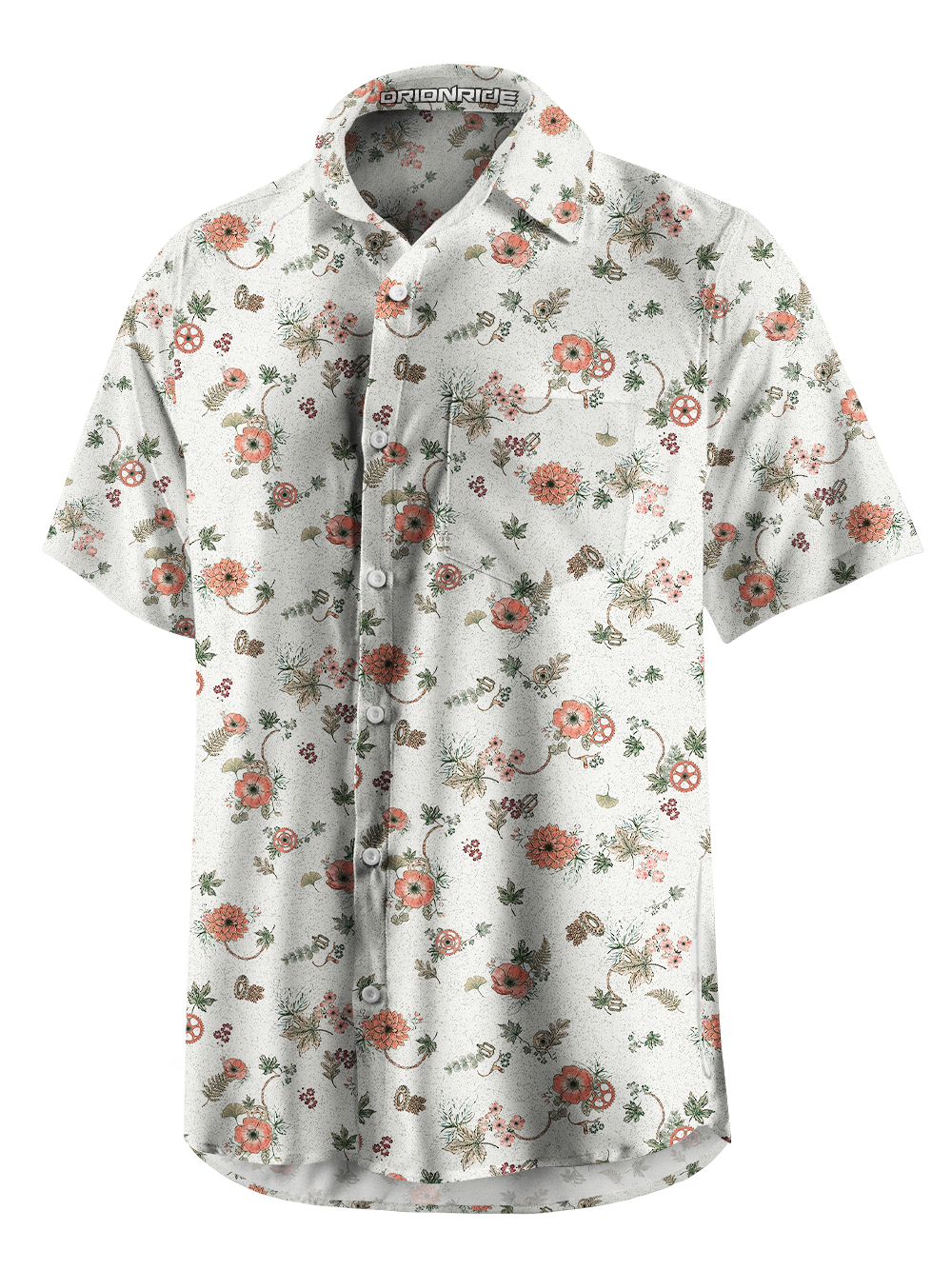 Orionride The Breath Of Spring Zipper Pockets Ultra Lightweight Short Sleeves Gravel Shirt