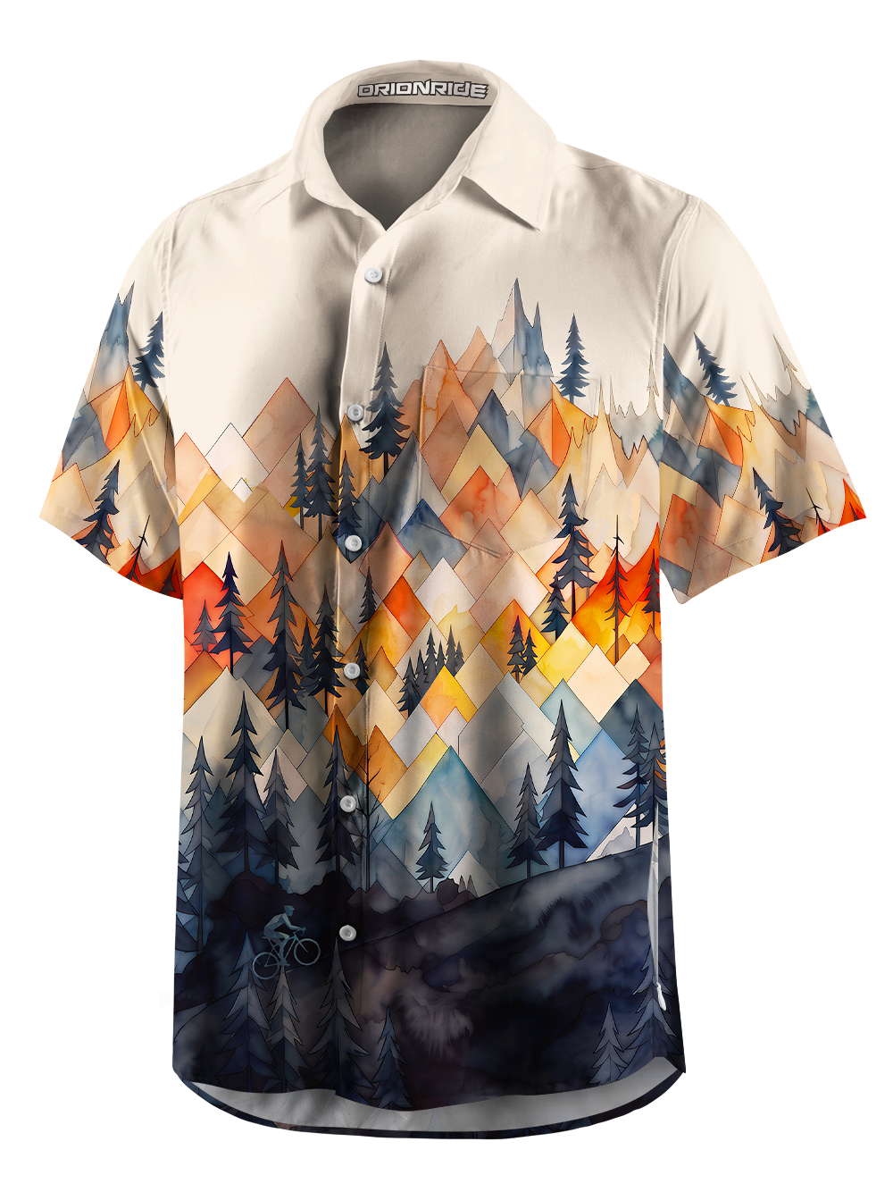 Orionride Diamond Mountain Ride Zipper Pockets Ultra Lightweight Short Sleeves Gravel Shirt