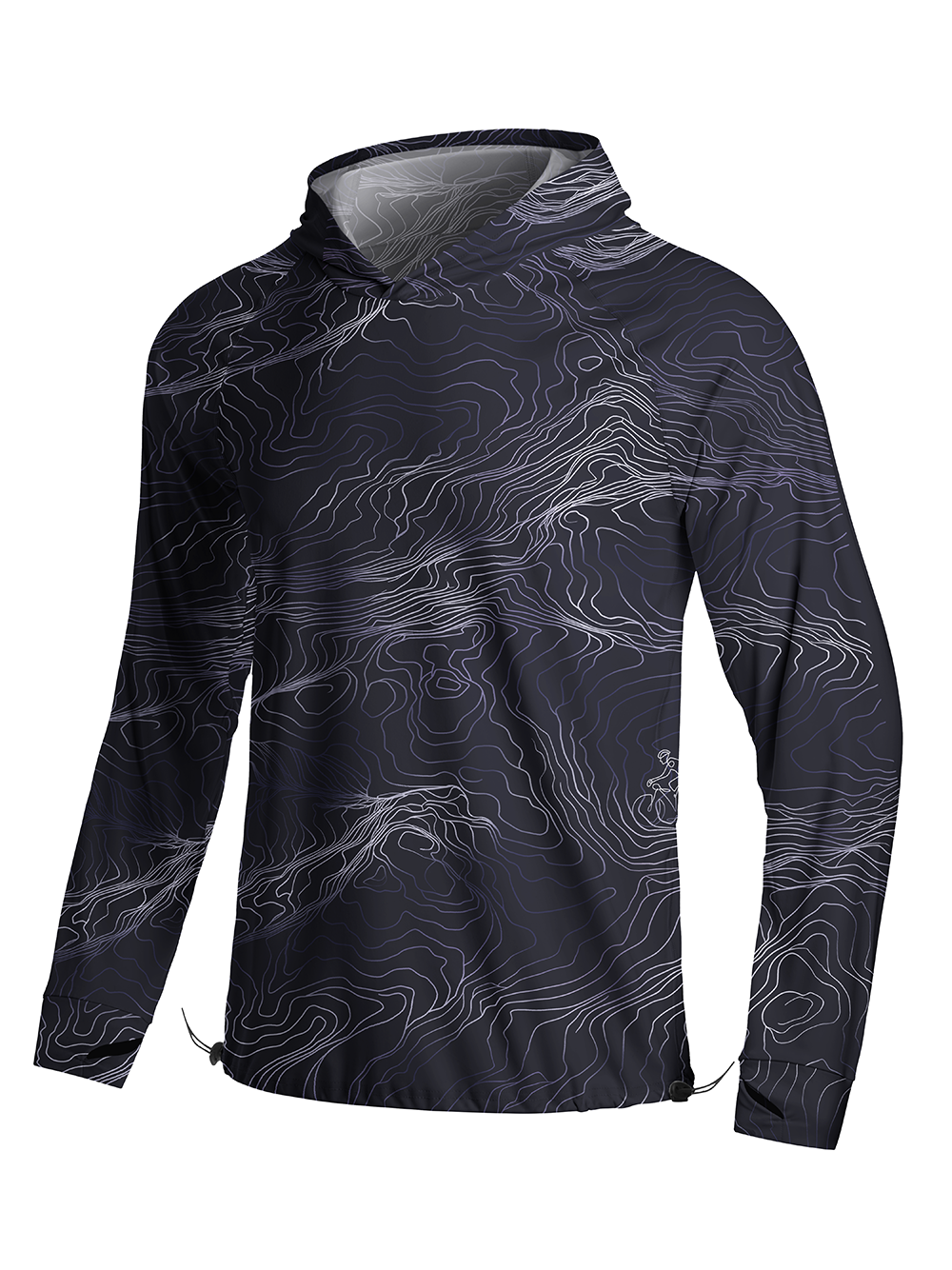 Orionride Rugged Contours Long Sleeve Cycling Hoodie Shirt