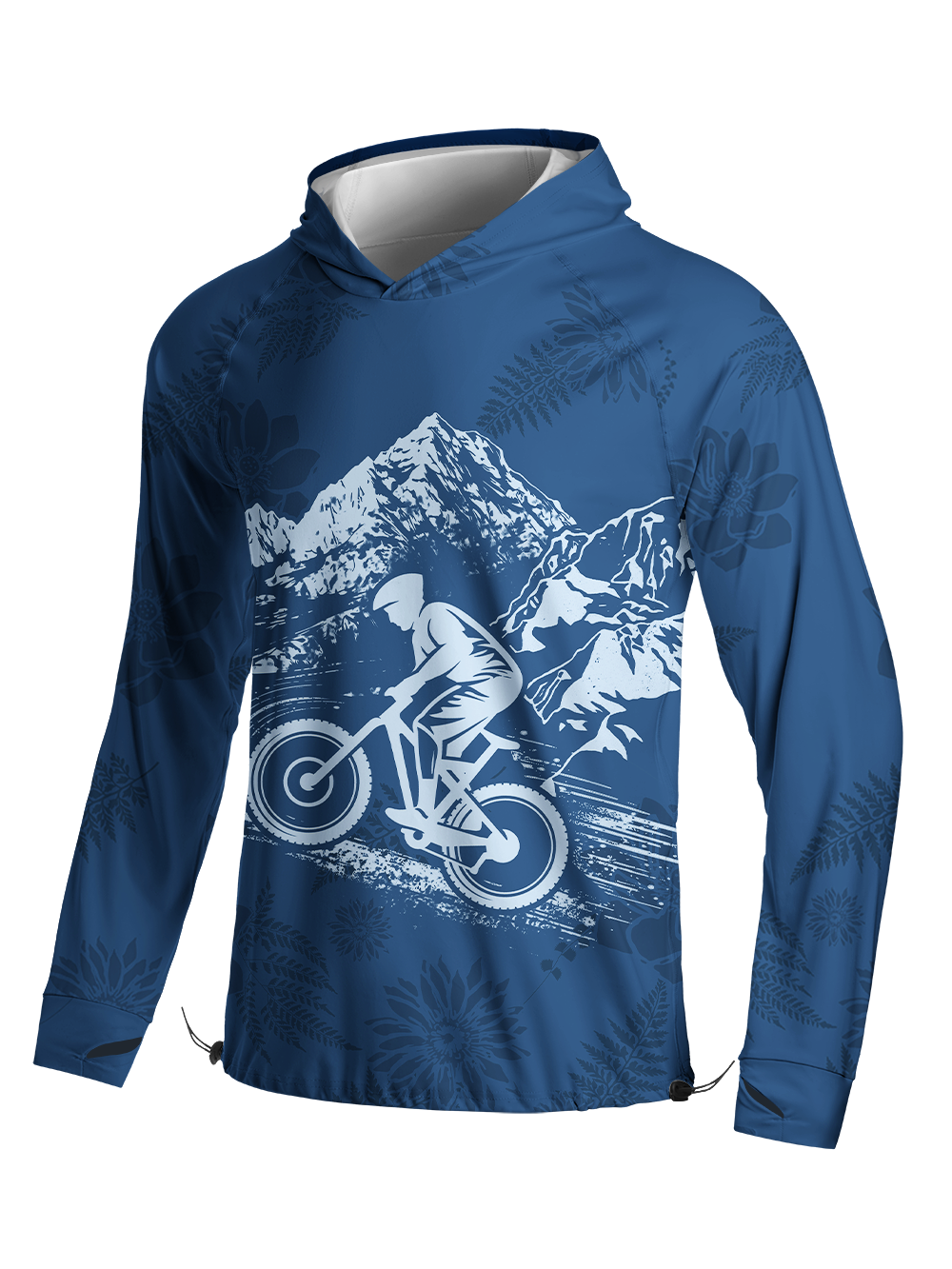 Orionride Never Give Up Long Sleeve Cycling Hoodie Shirt