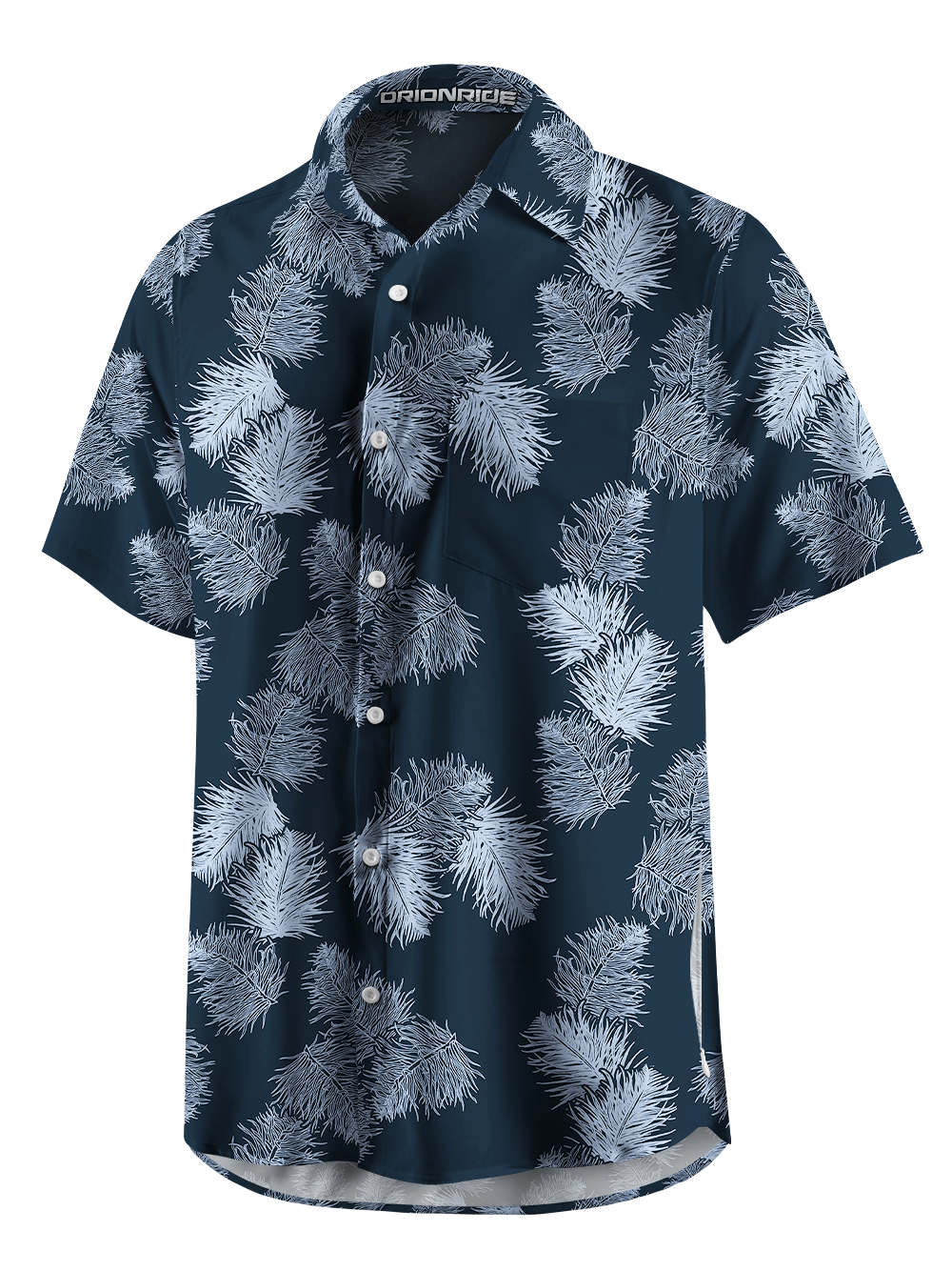 Orionride Line Drawing Of Leaves Zipper Pockets Ultra Lightweight Short Sleeves Gravel Shirt