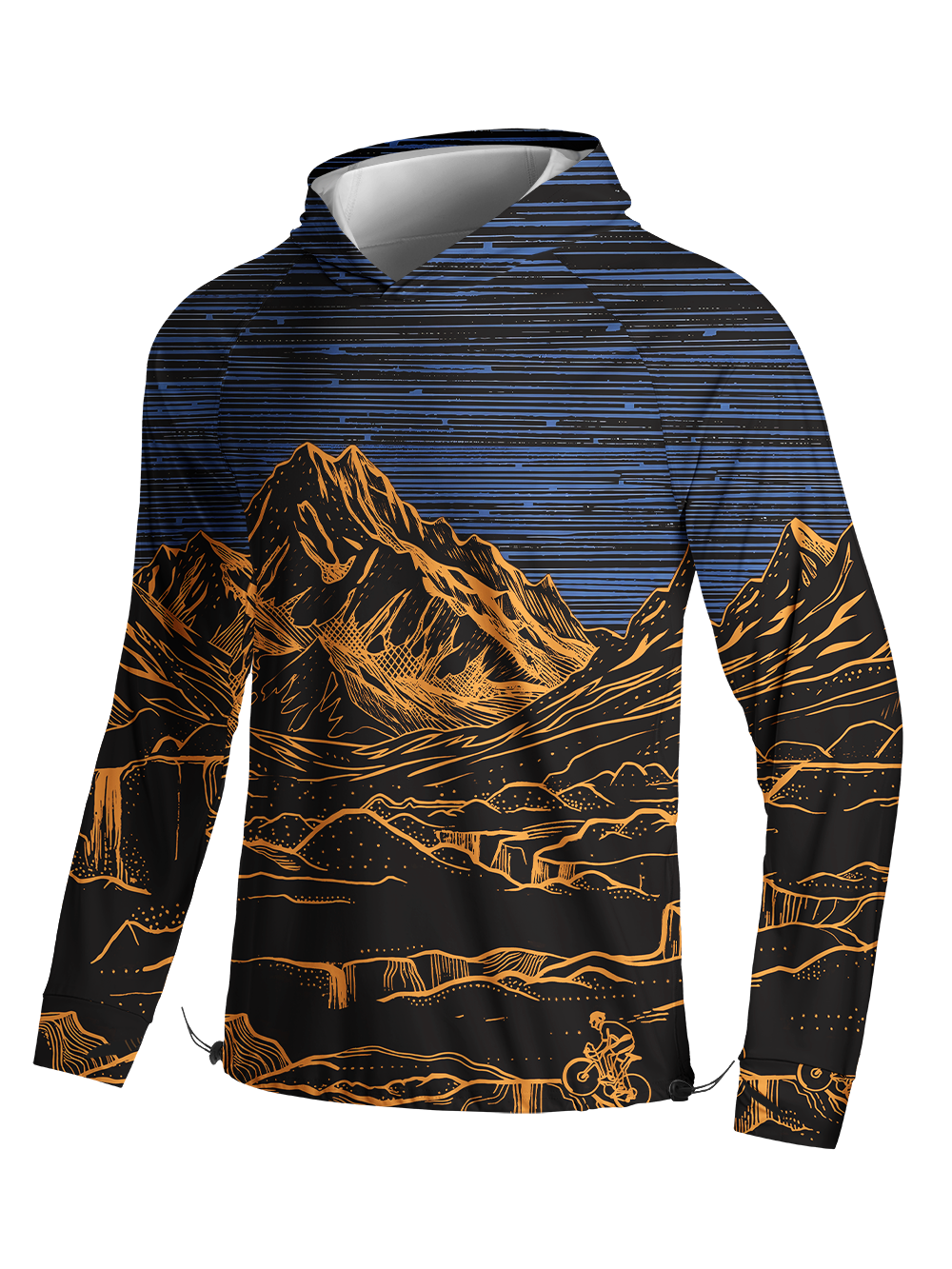 Orionride Light And Shadow Long Sleeve Cycling Hoodie Shirt
