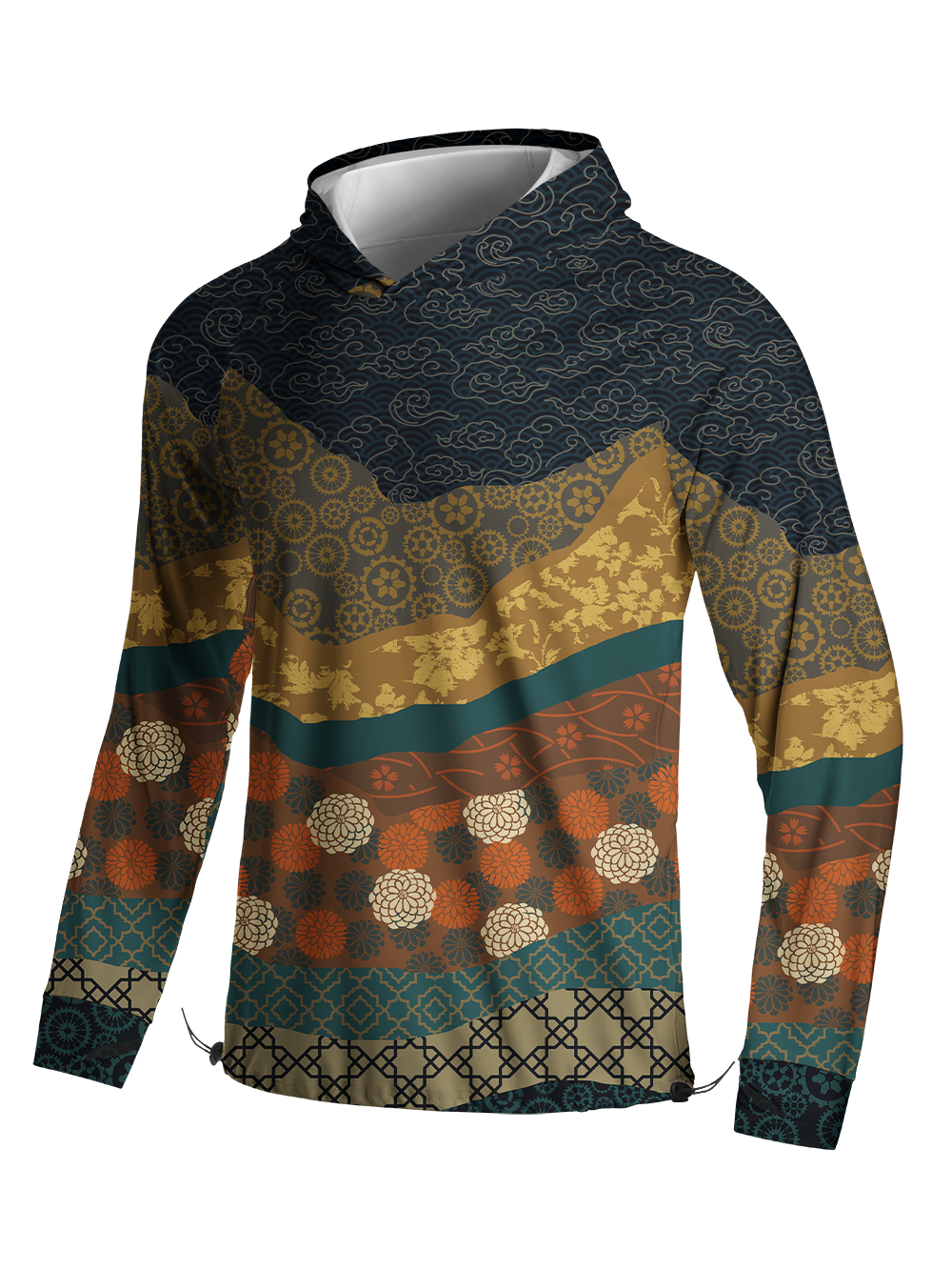 Orionride Eastern Cadence Long Sleeve Cycling Hoodie Shirt