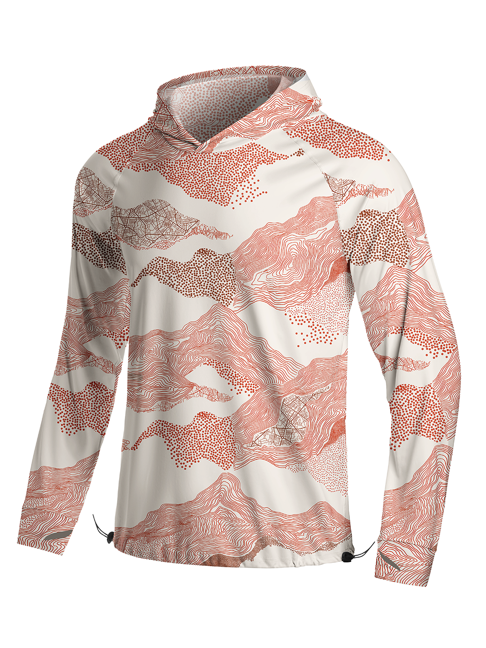 Orionride Line Terrain Long Sleeve Cycling Hoodie Shirt