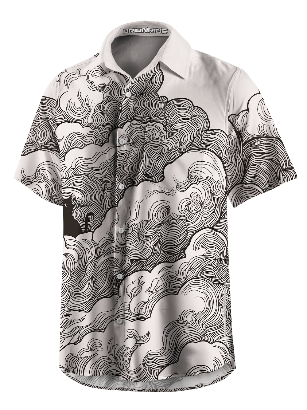 Orionride Hidden Line Cat Zipper Pockets Ultra Lightweight Short Sleeves Gravel Shirt