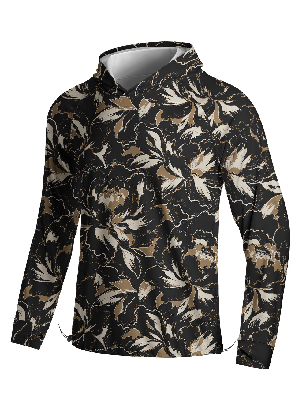 Orionride Ethereal Peony Long Sleeve Cycling Hoodie Shirt