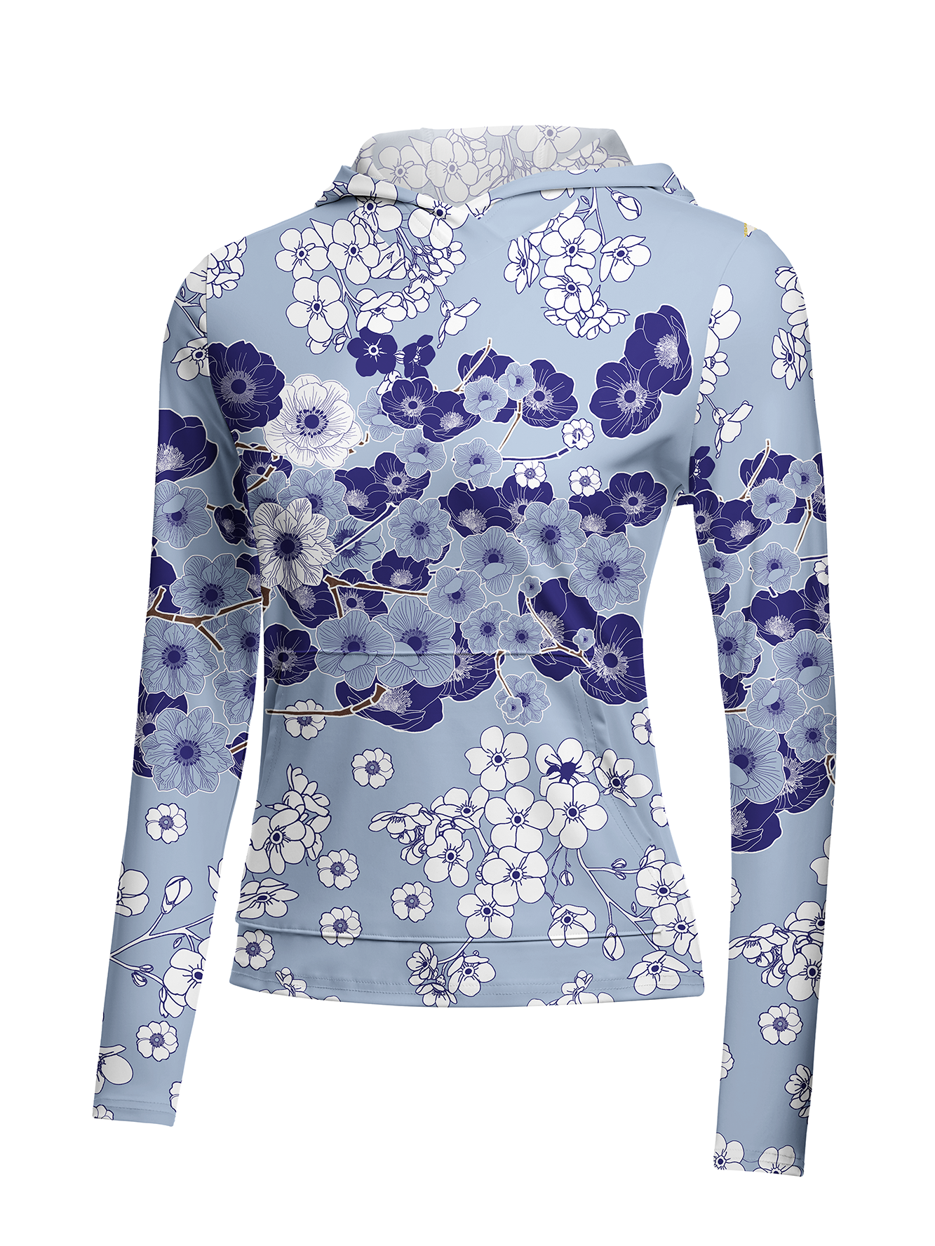 Orionride Breezy Petals Women's Long Sleeve Cycling Hoodie Shirt