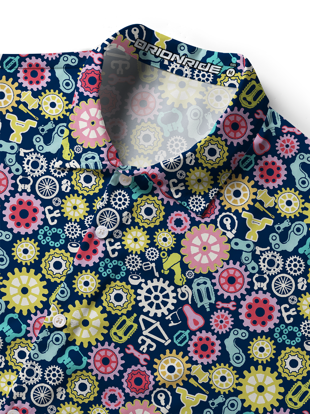 Orionride Colorful Gear Flower Zipper Pockets Ultra Lightweight Short Sleeves Women's Gravel Shirt