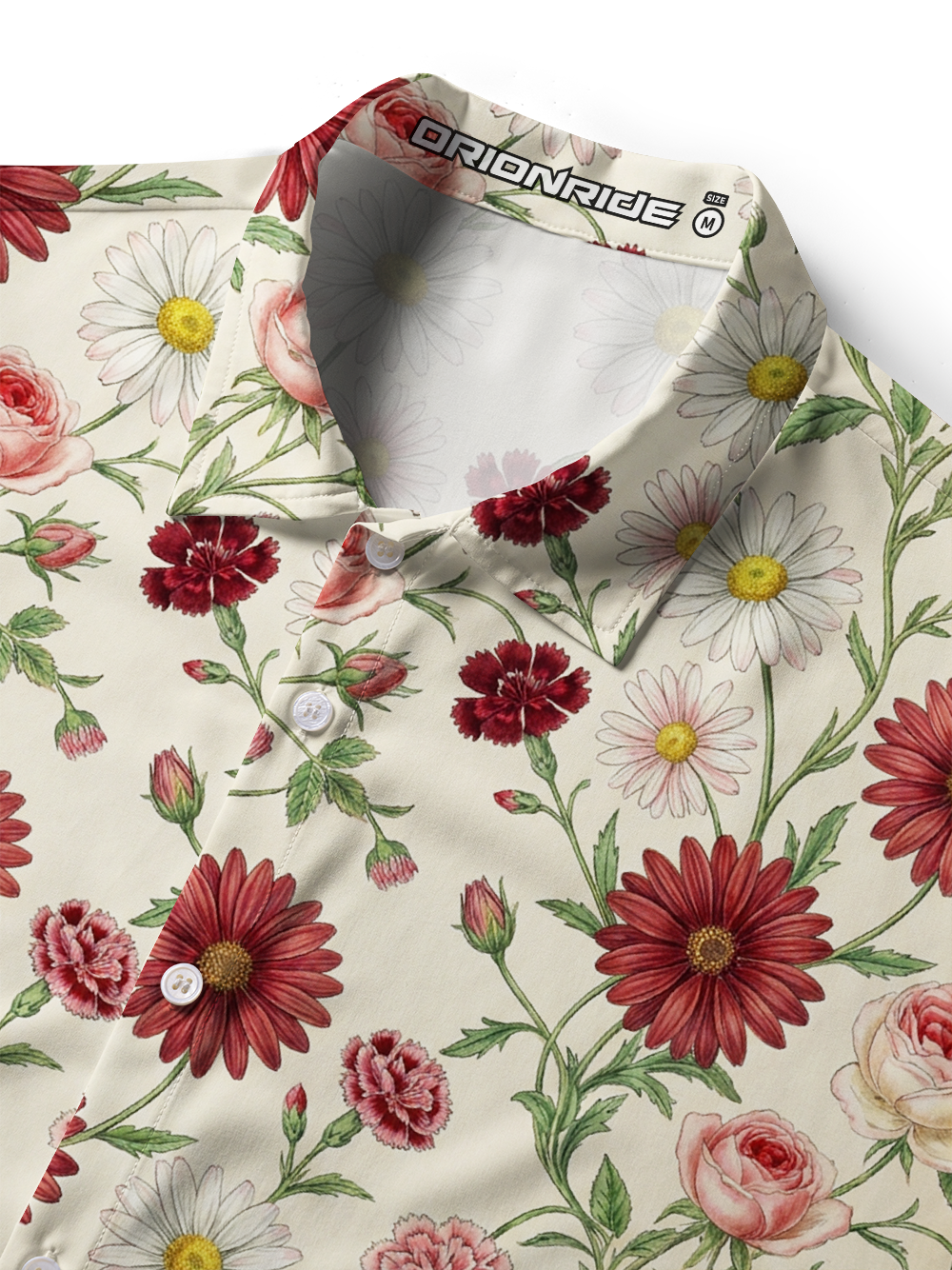 Orionride Delicate Rose Zipper Pockets Ultra Lightweight Short Sleeves Women's Gravel Shirt